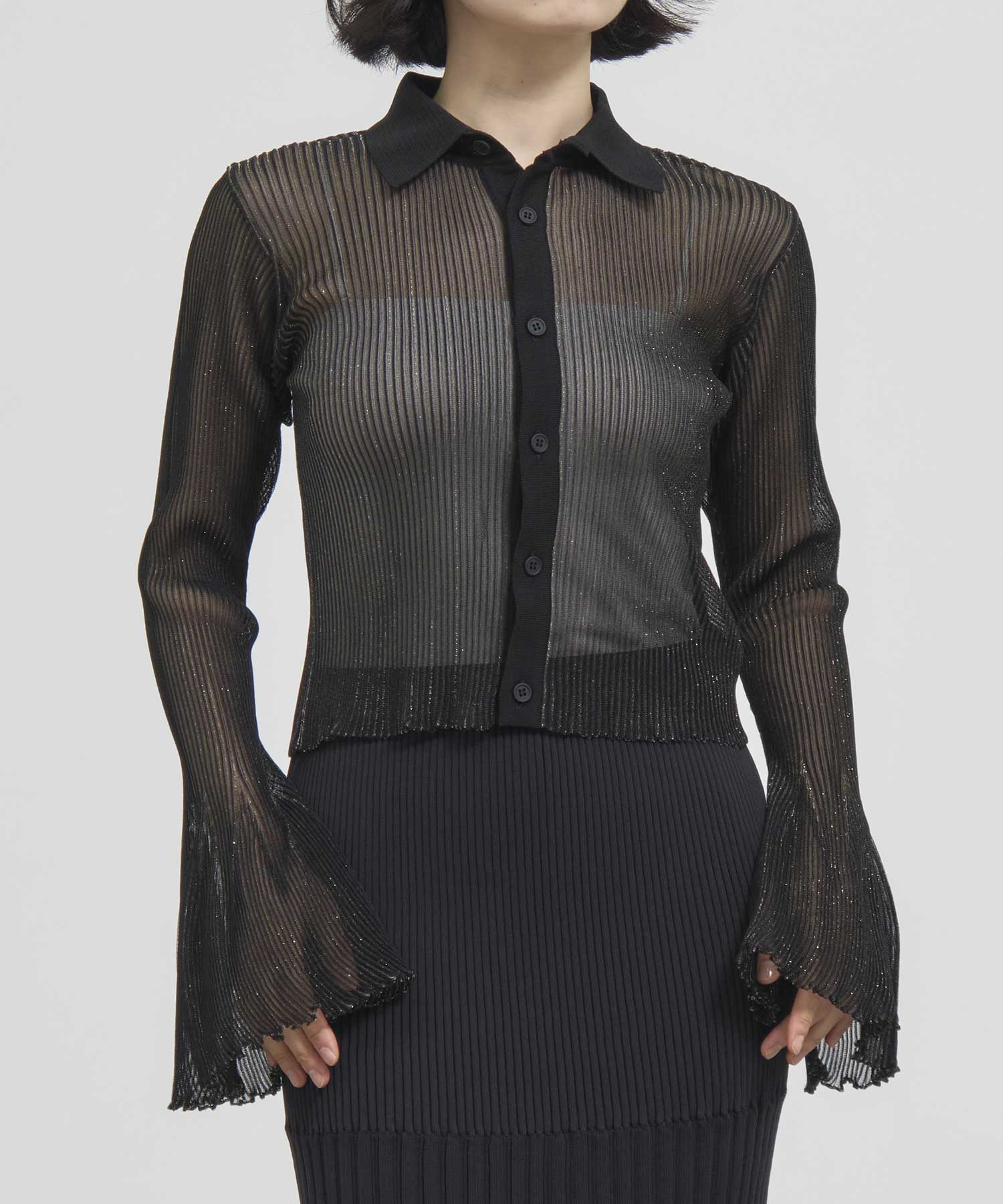 HYPHA LUCENT GLITTER SHIRT CARDIGAN CFCL