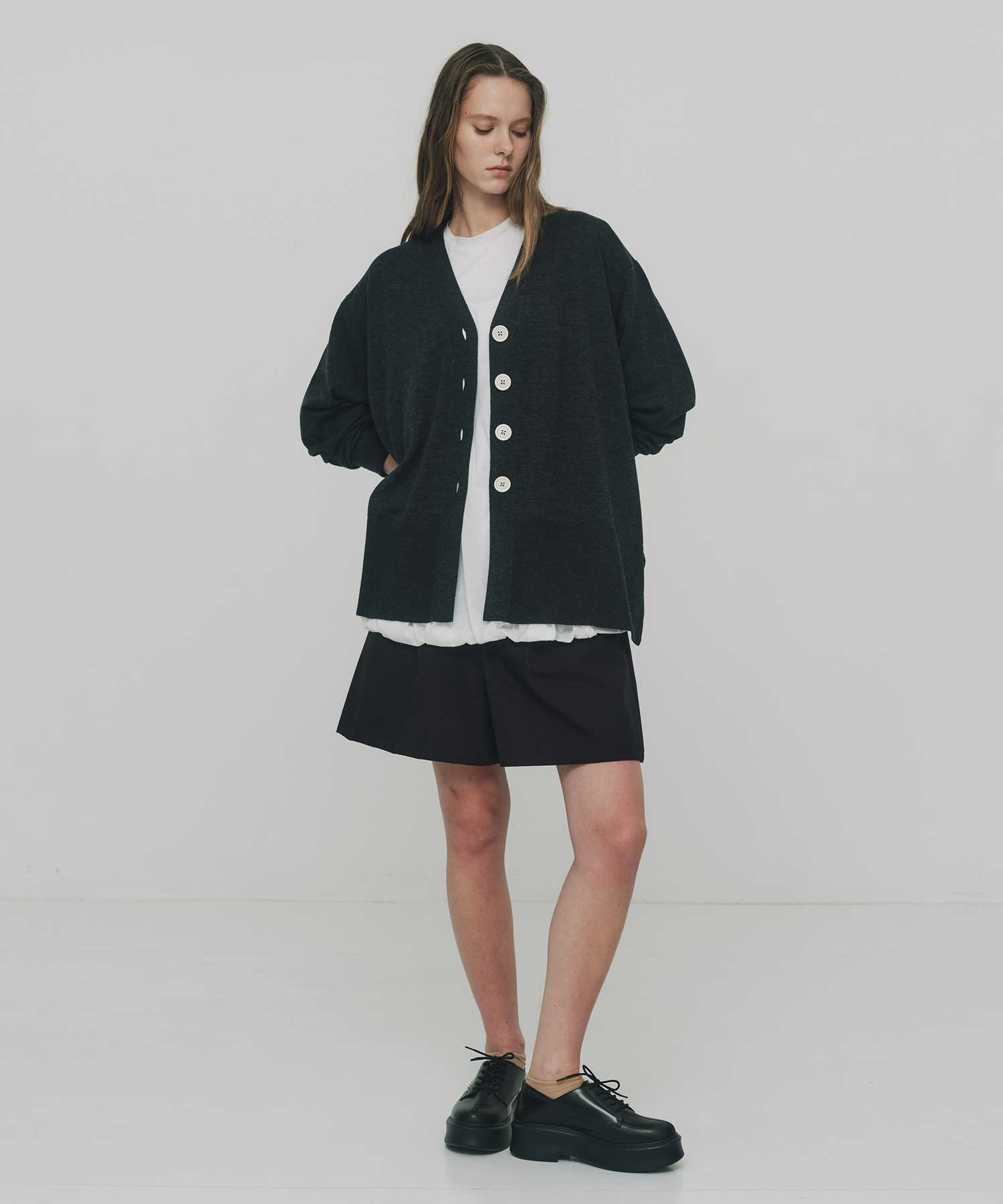 FLARE-SILHOUETTE CARDIGAN ENFOLD