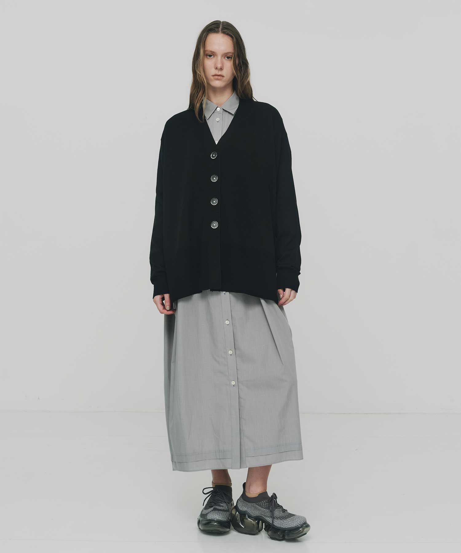 FLARE-SILHOUETTE CARDIGAN ENFOLD