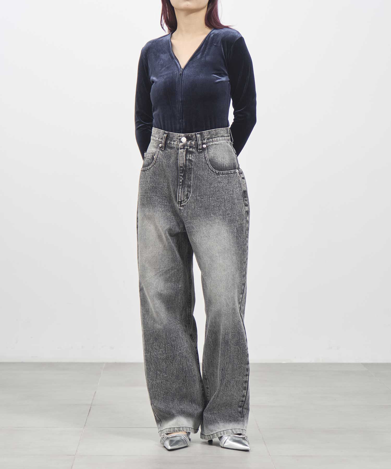 bleach hem denim Louren