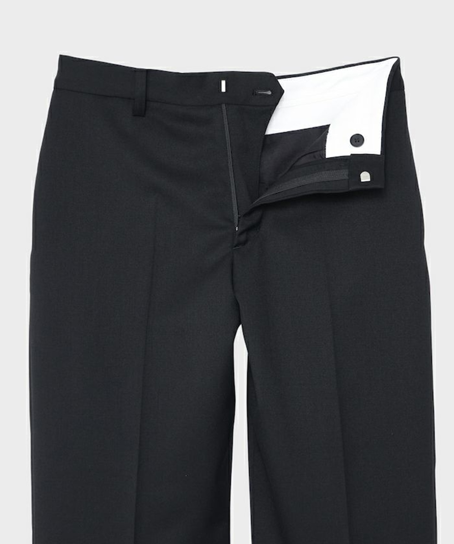 BLACK FORMAL STRAIGHT LEG TROUSERS CINOH