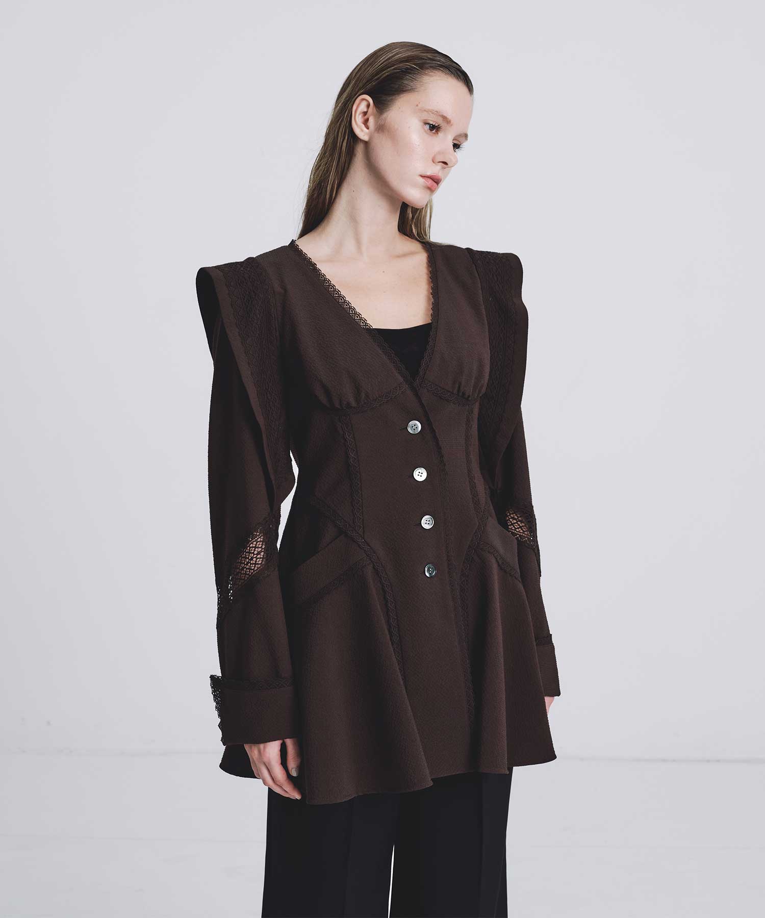 別注 LACE-PANELED JACKET FETICO
