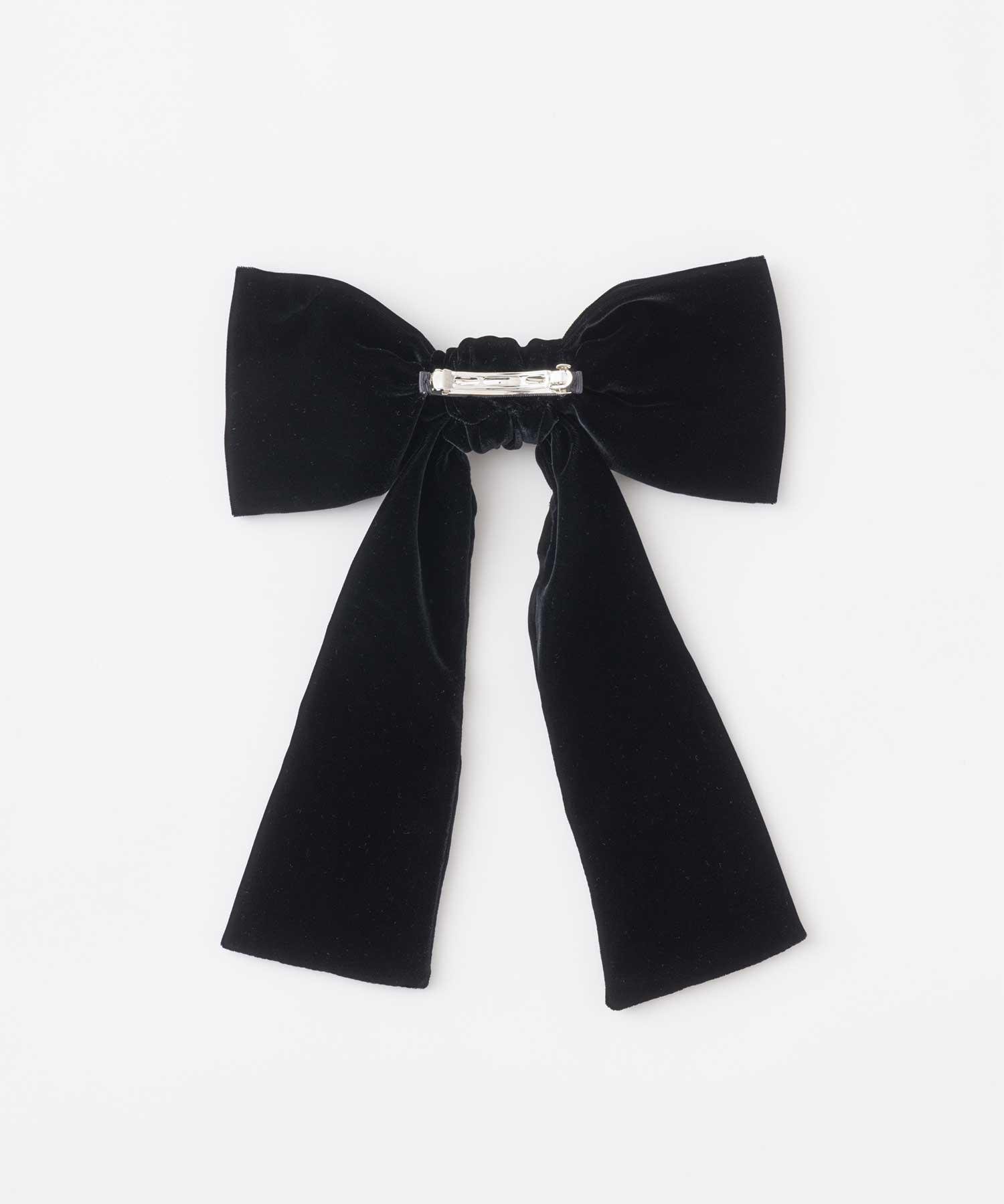 VELVET BOW HAIR CLIP FETICO