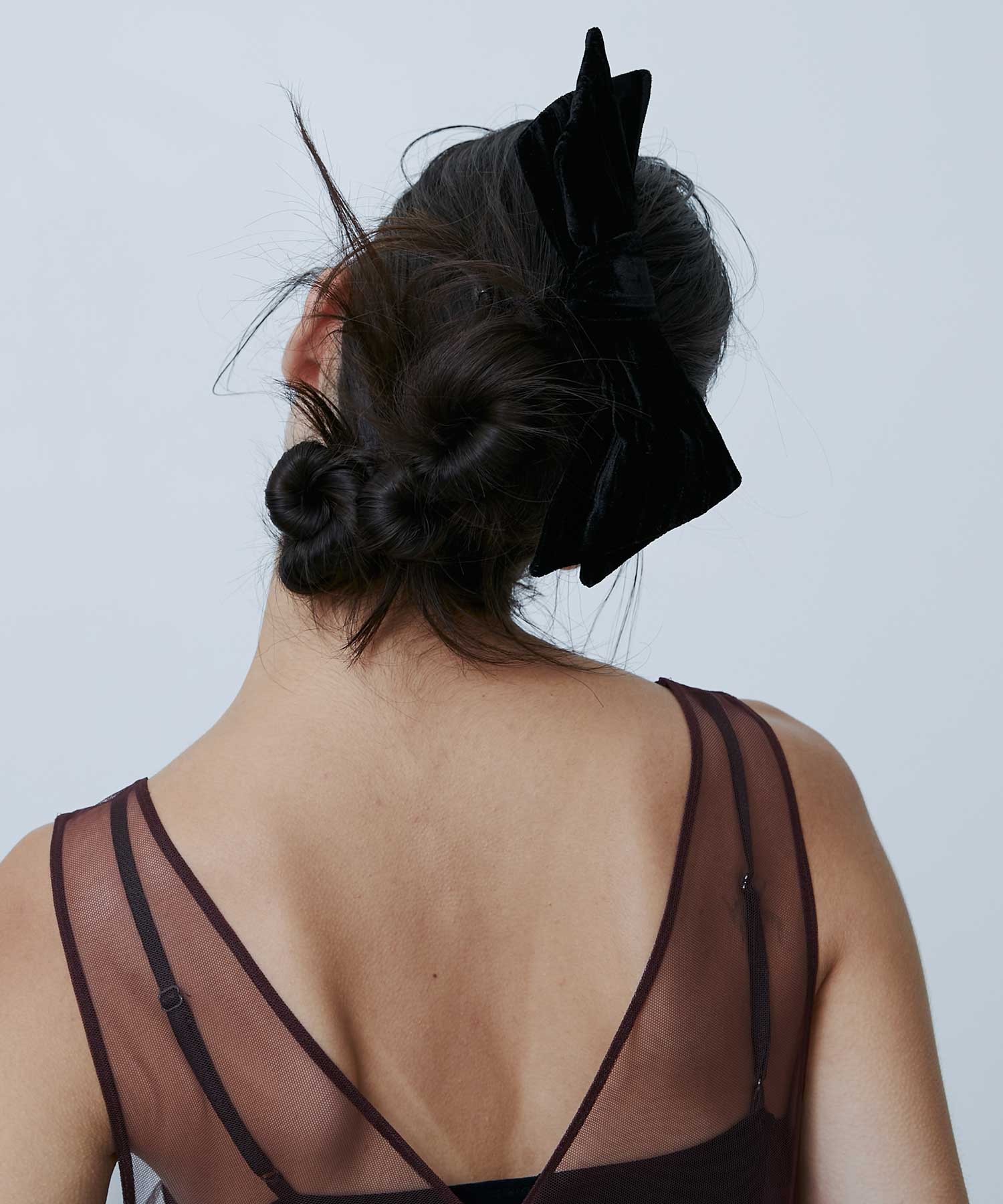 Velvet bow hair clip FETICO
