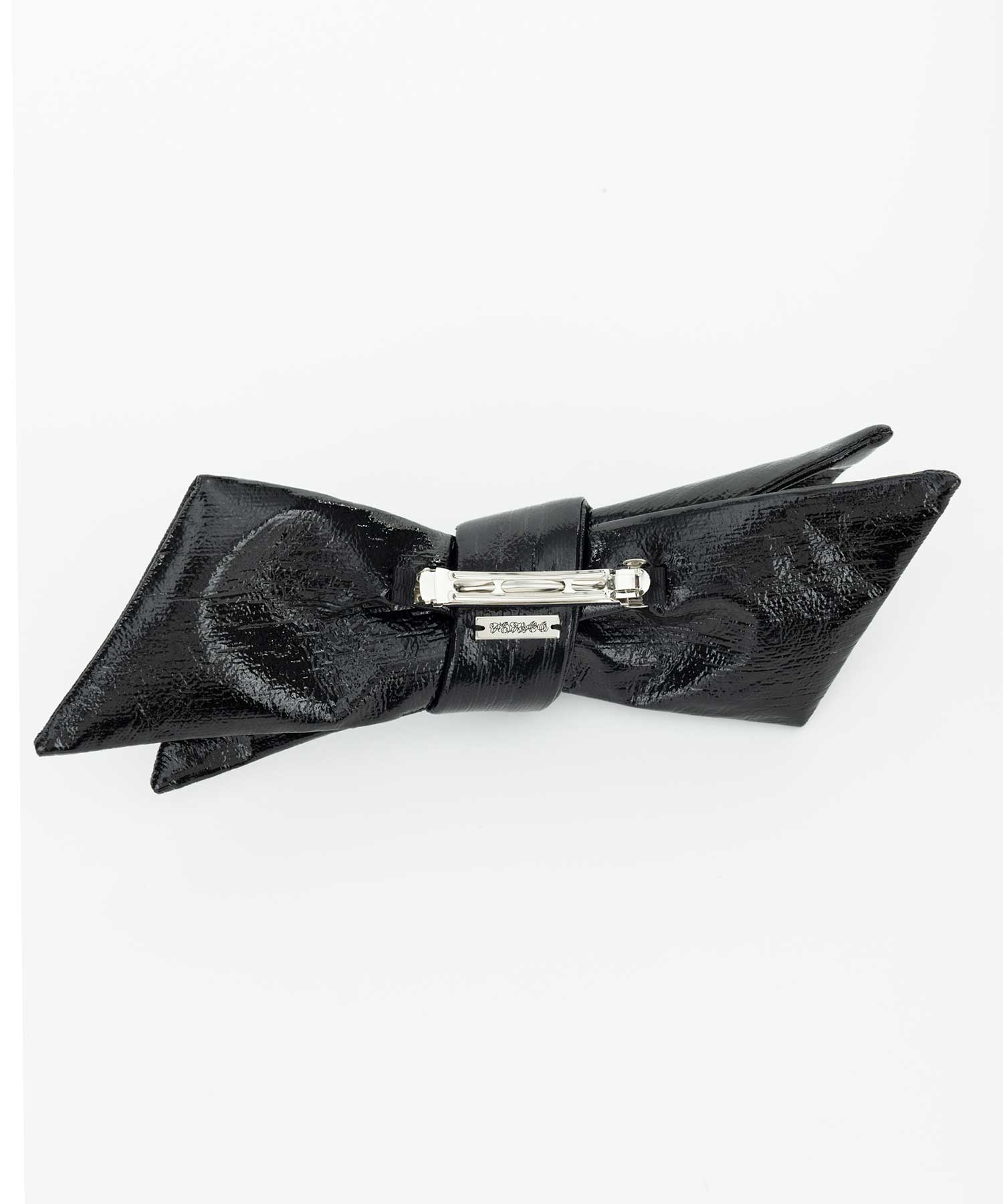 Faux Leather bow hair clip FETICO