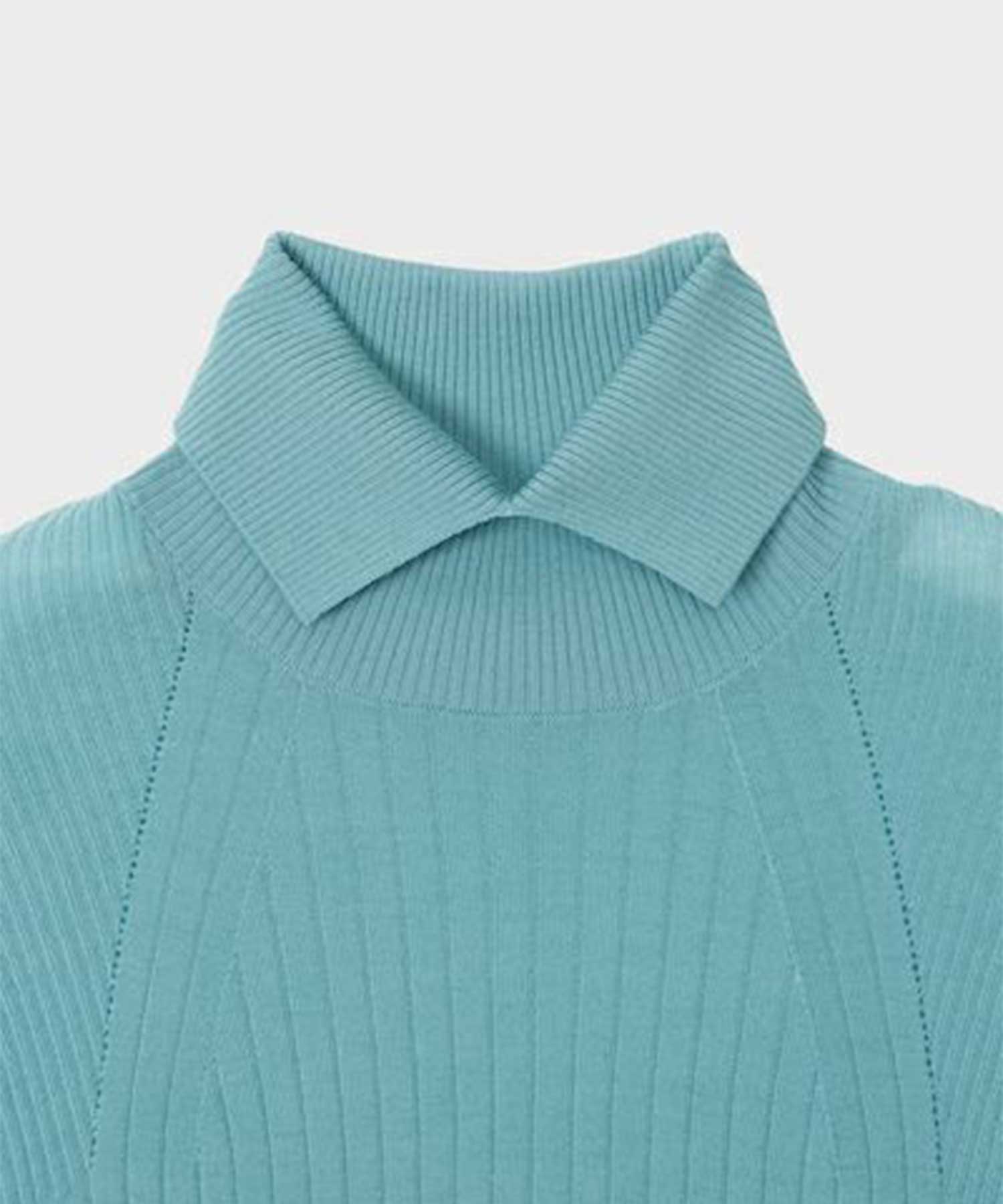 TURTLE NECK TIGHT KNIT CINOH