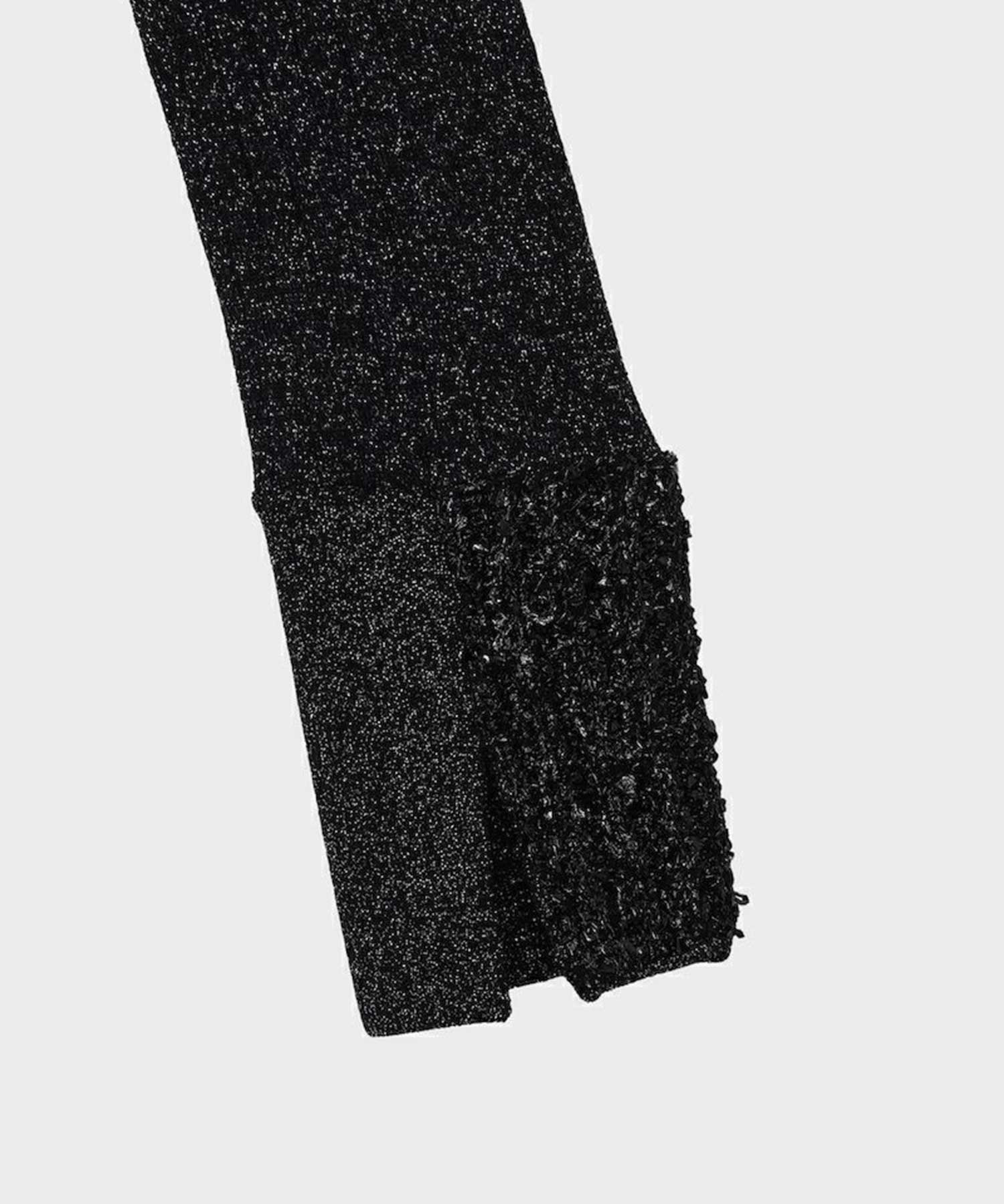 SHIMMER TURTLE NECK TIGHT KNIT CINOH