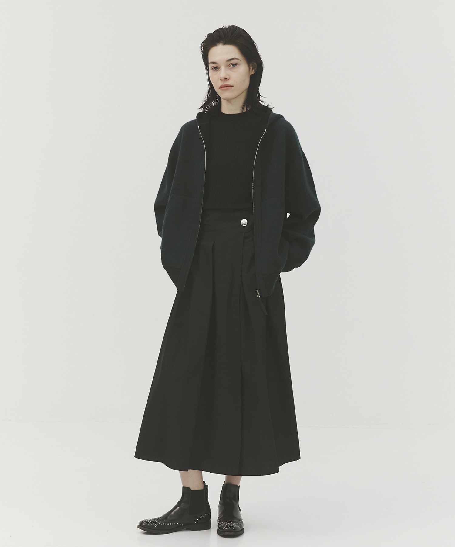 CASHMERE REVERSIBLE ZIP UP HOODIE THE TOKYO