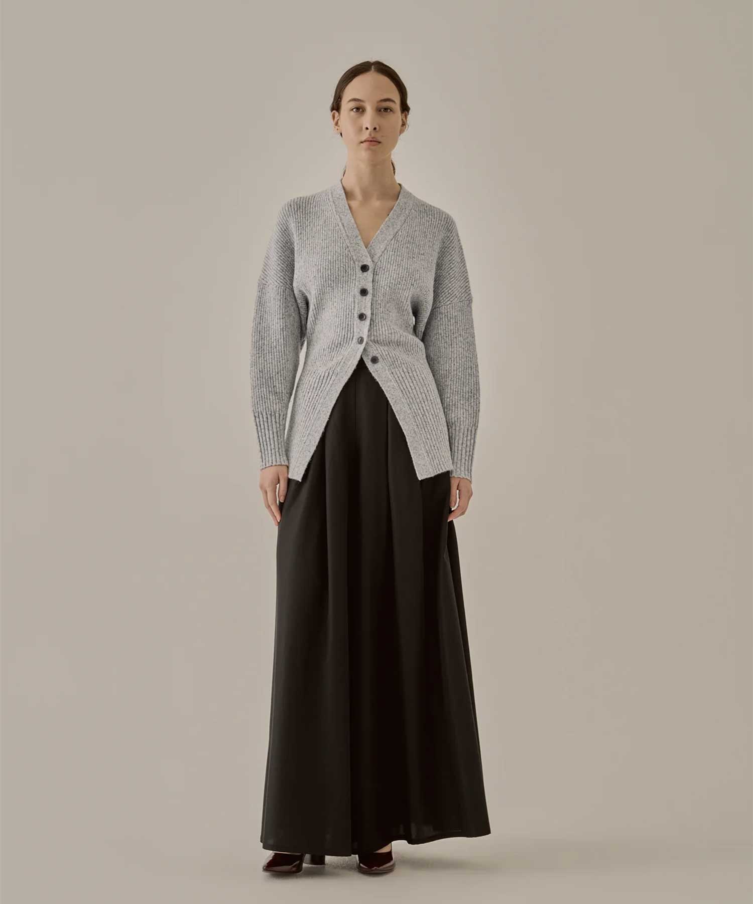 Greer melange knit cardigan AKIRANAKA