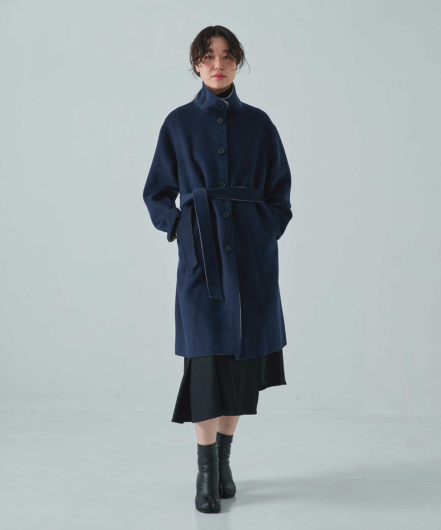 CASHMERE/SILK/WOOL STAND OVER COAT THE TOKYO