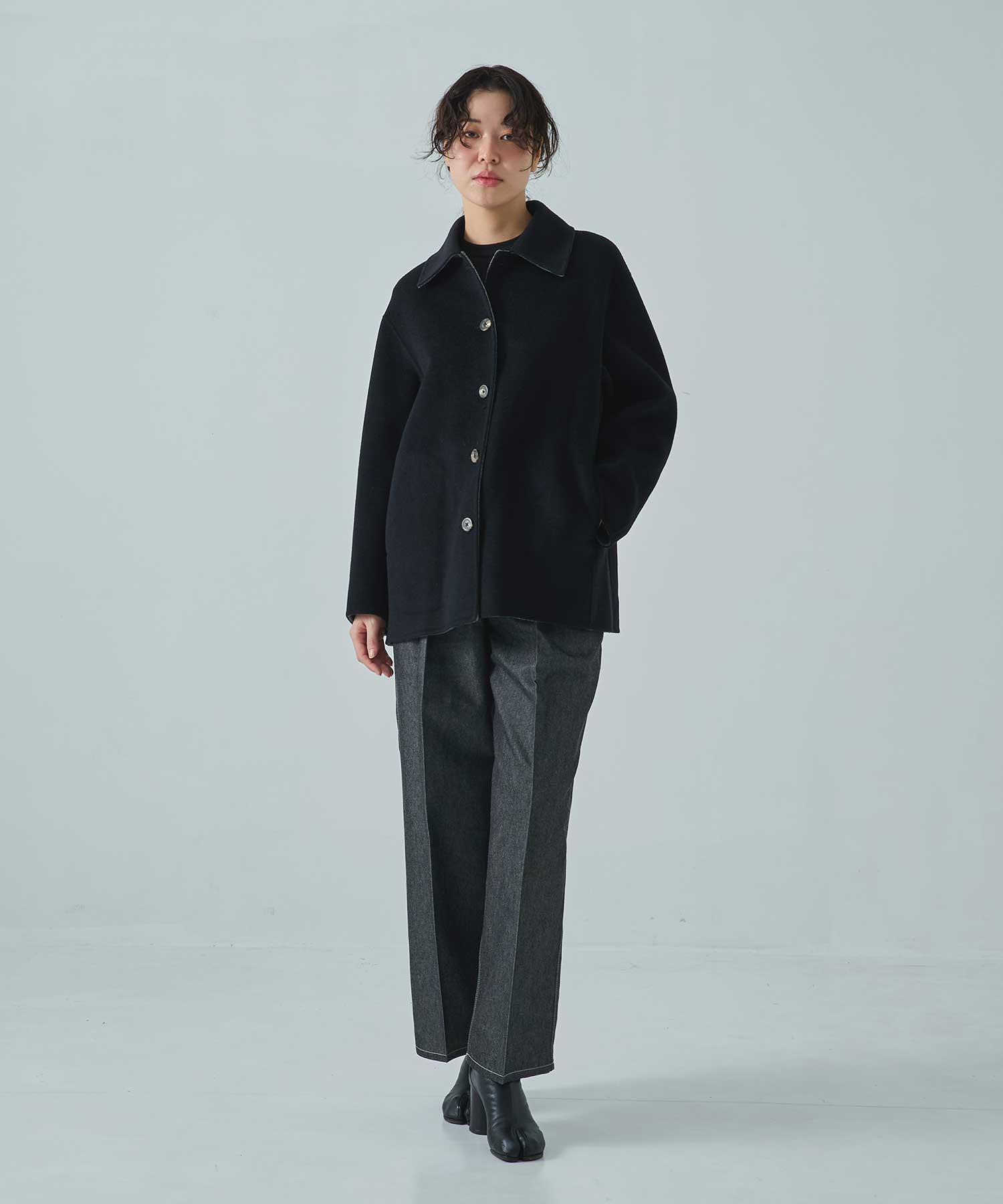CASHMERE/SILK/WOOL SHORT COAT THE TOKYO