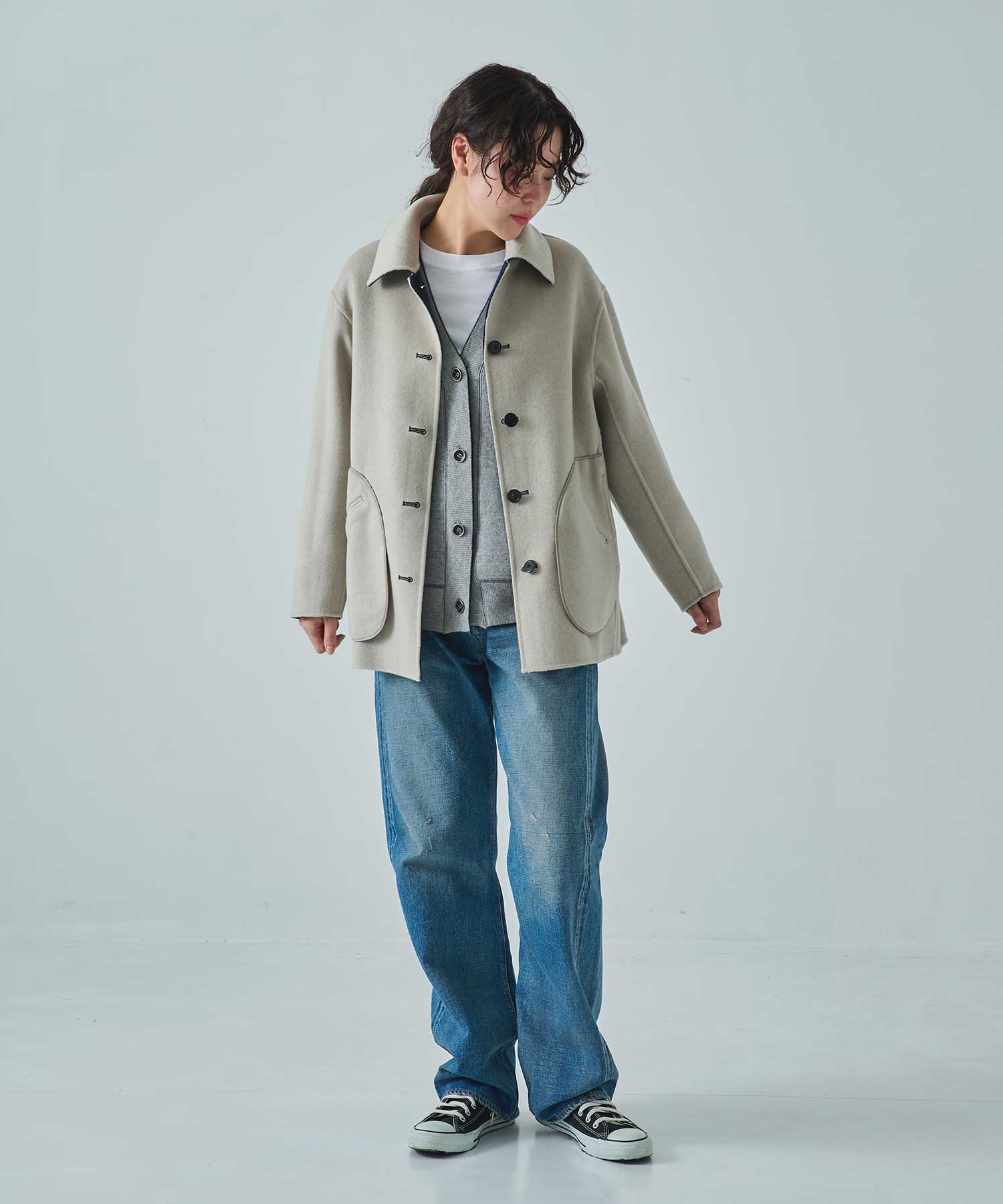 CASHMERE/SILK/WOOL SHORT COAT THE TOKYO