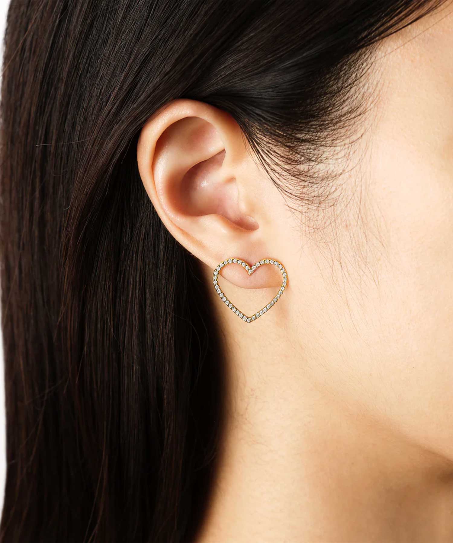 Open heart Earring（S） Bijou de M