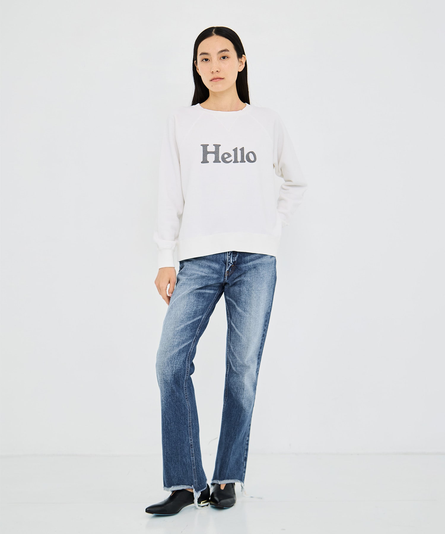 HELLO SWEAT L/S URAKE DYED MADISONBLUE
