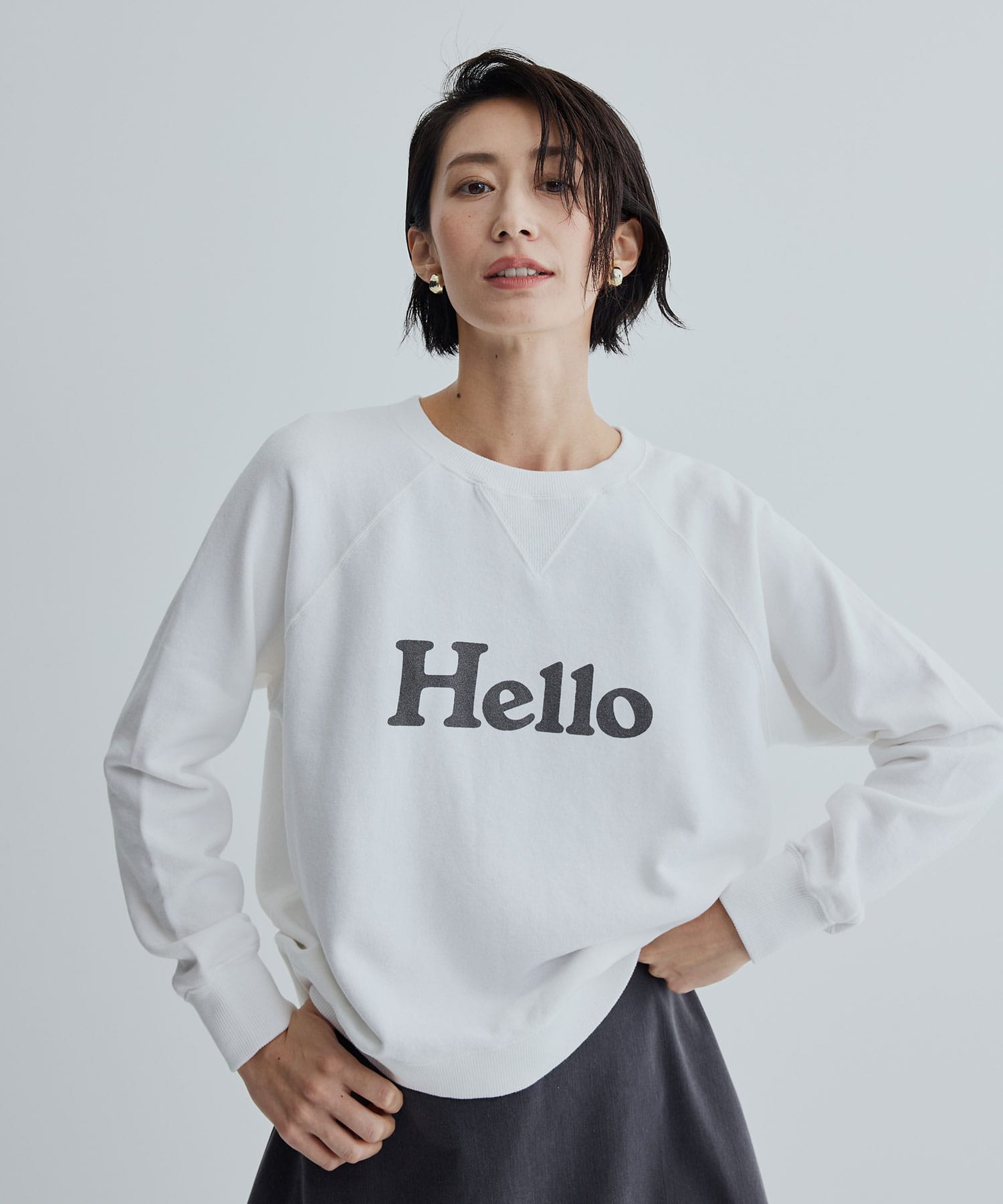 HELLO SWEAT L/S URAKE DYED MADISONBLUE