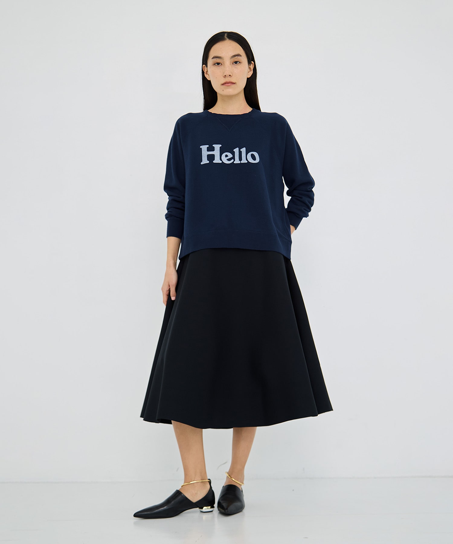 HELLO SWEAT L/S URAKE DYED MADISONBLUE
