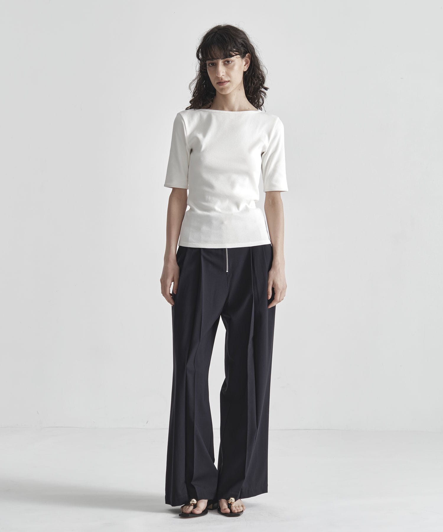 Boat Neck Rib Top THE TOKYO