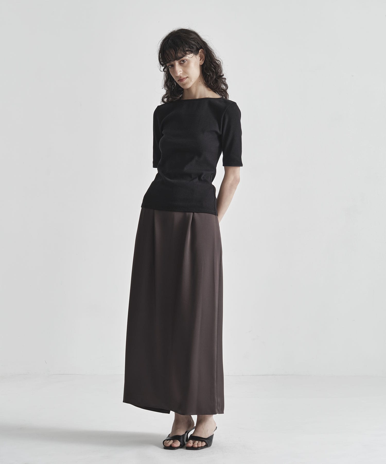 Boat Neck Rib Top THE TOKYO