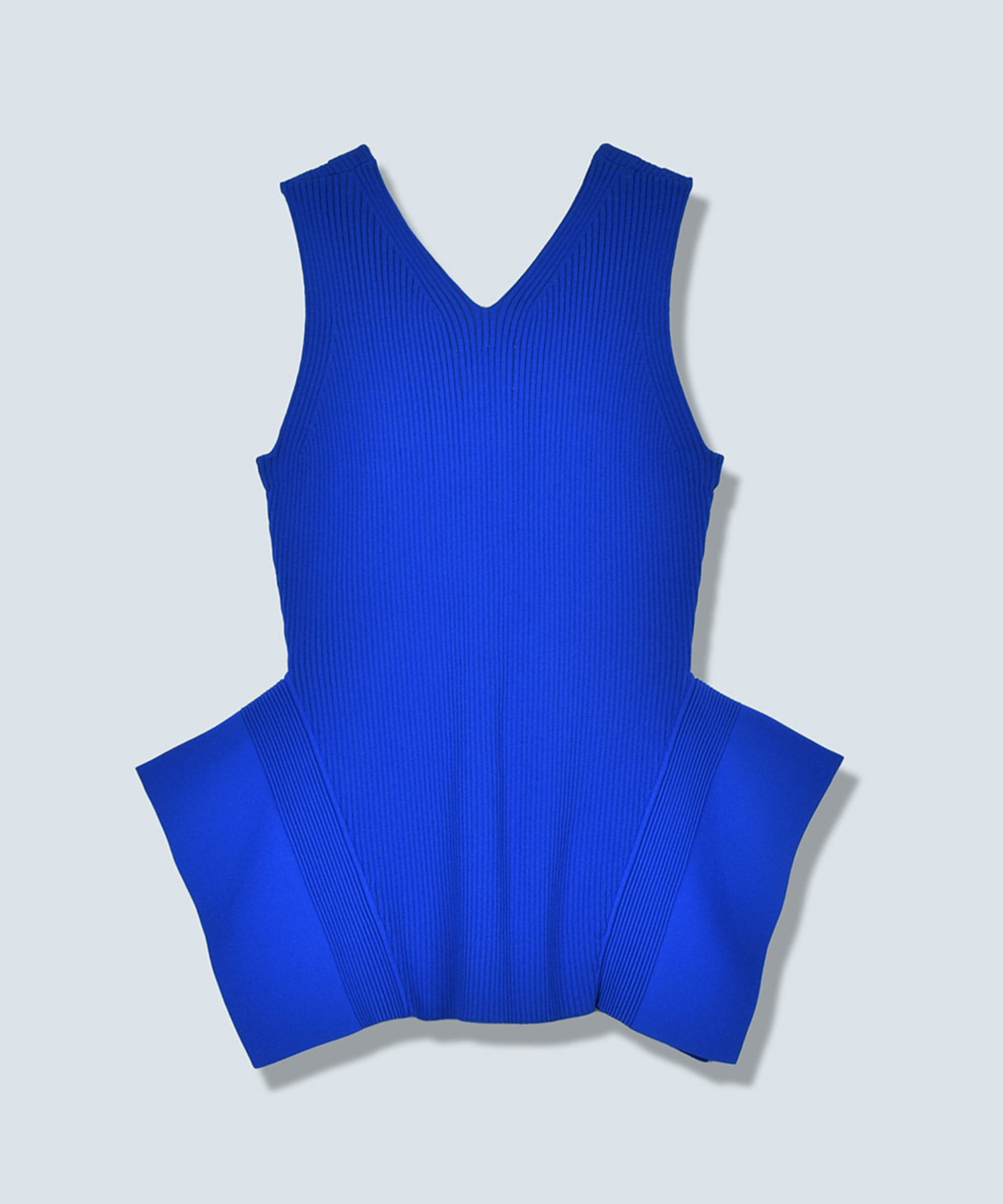 SIDE FLARE V NECK KNIT VEST OMMO