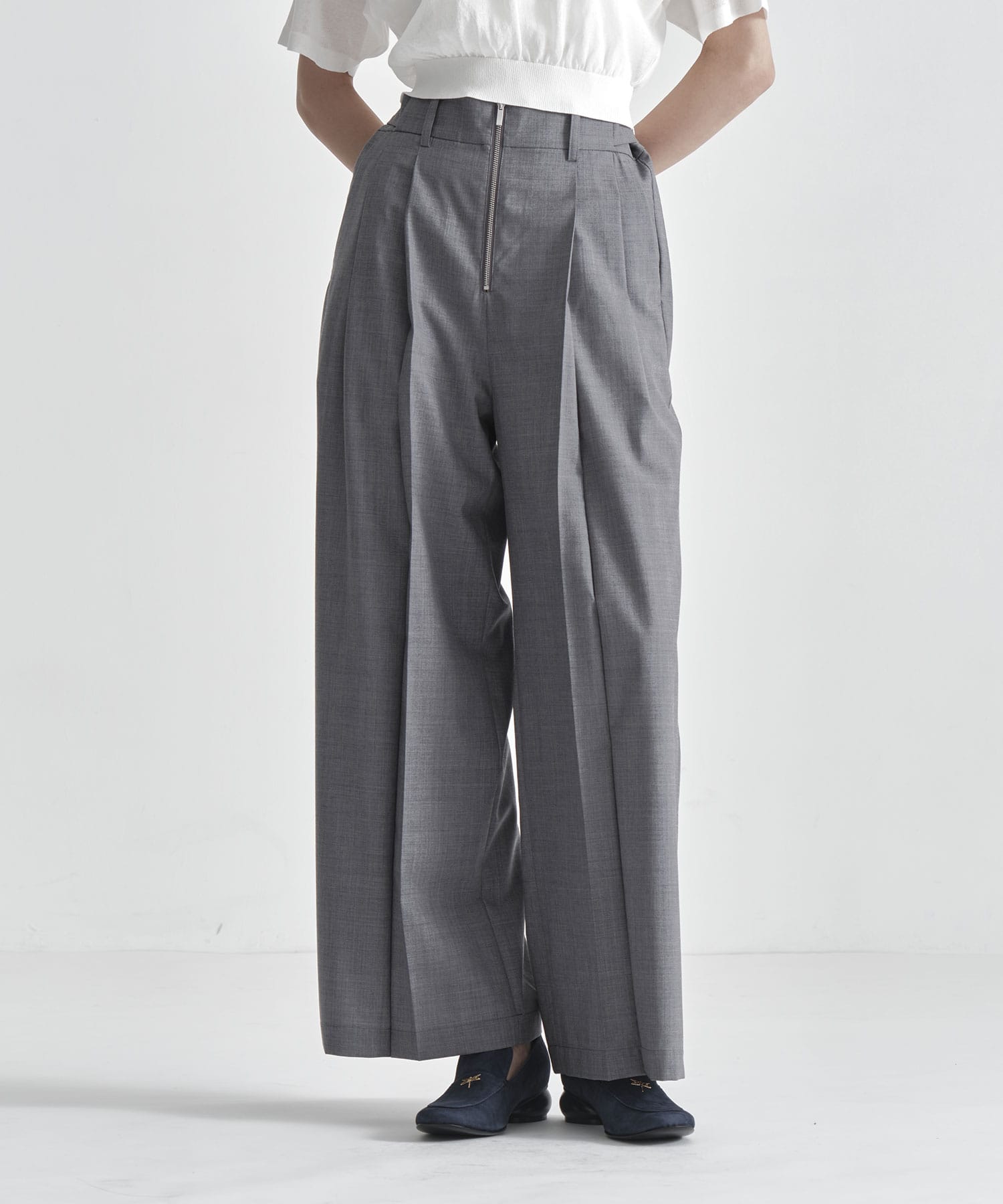 Front Zip Tuck Pants THE TOKYO