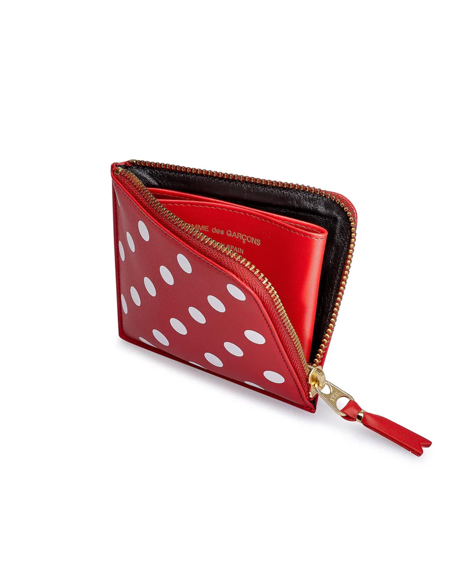 8Z-E031-051 DOTS PRINTED LEATHER LINE Wallet Comme des Garcons