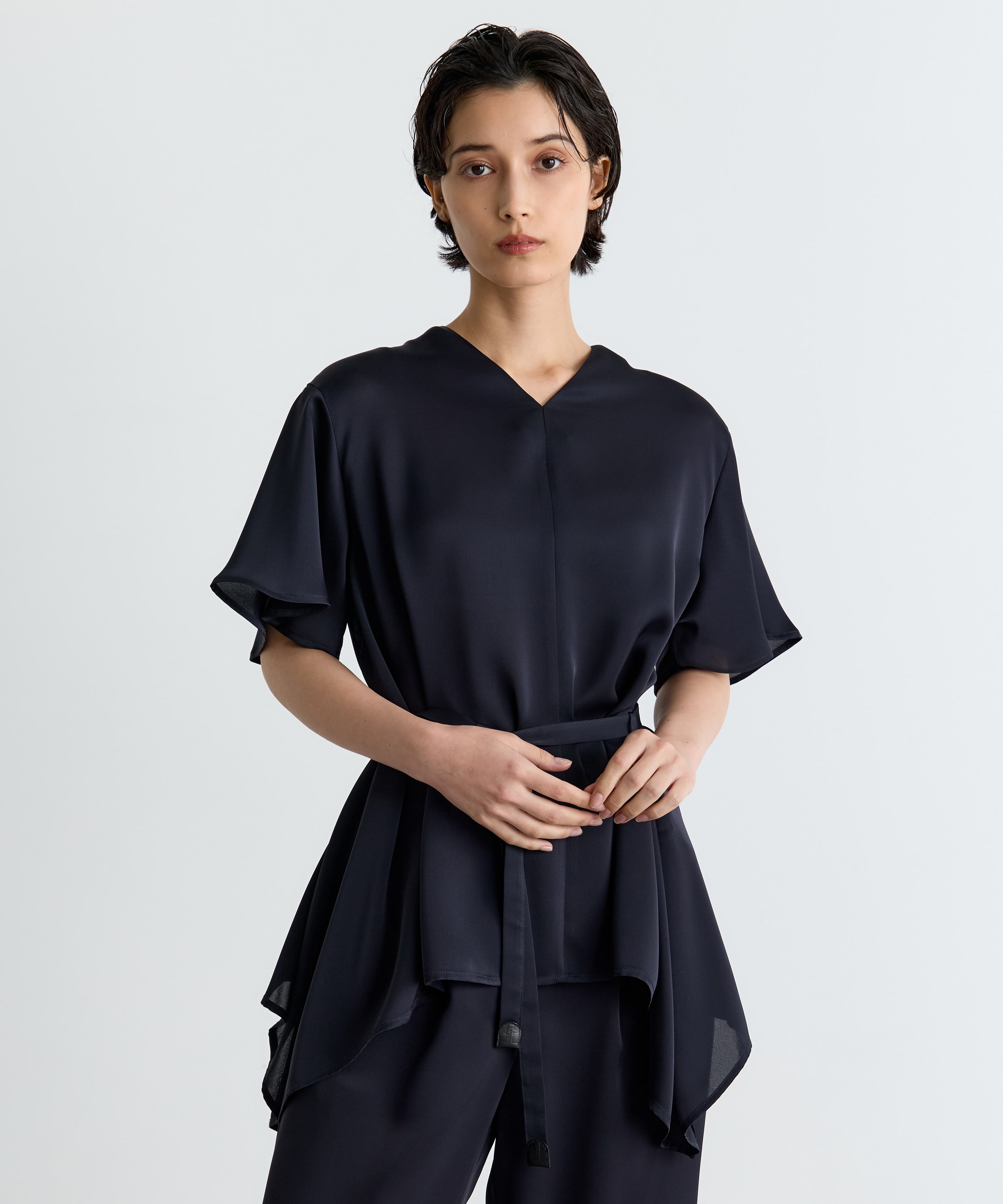 Satin Half Sleeve Blouse THE TOKYO