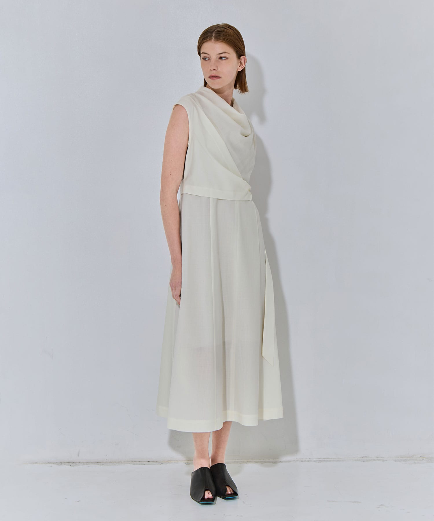 Cowl Neck Wool Dress THE TOKYO