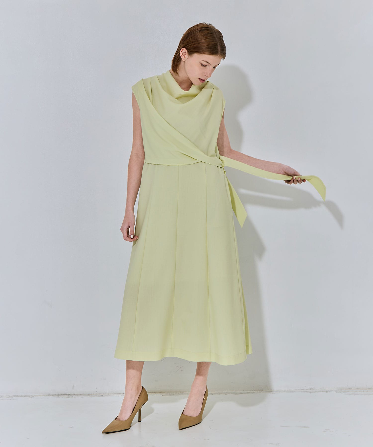 Cowl Neck Wool Dress THE TOKYO