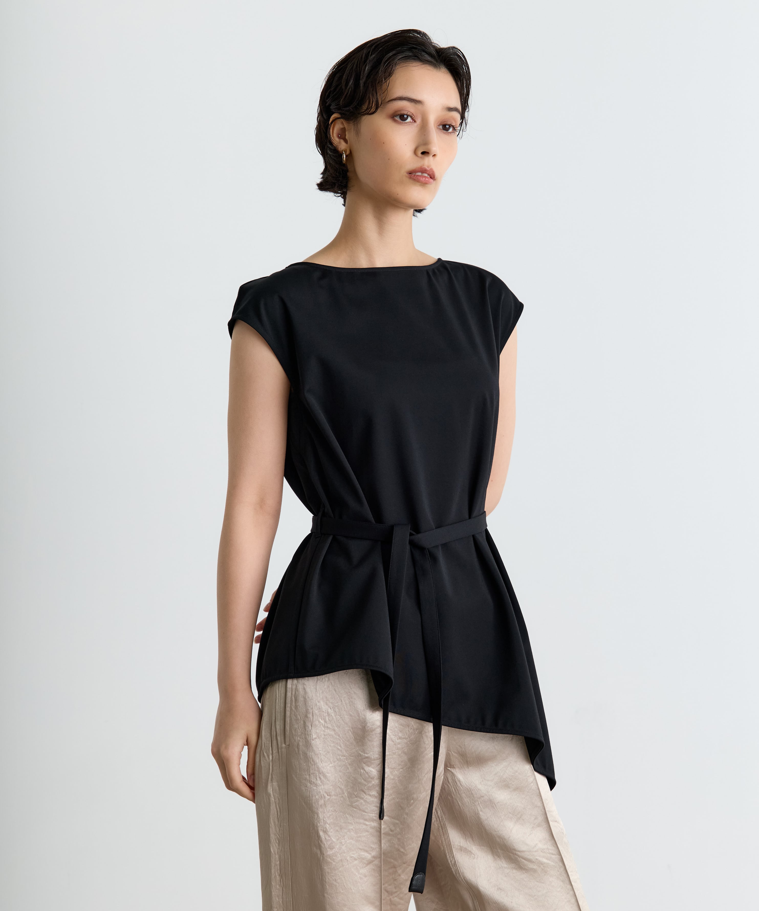 French Sleeve Asymmetry Tops THE TOKYO