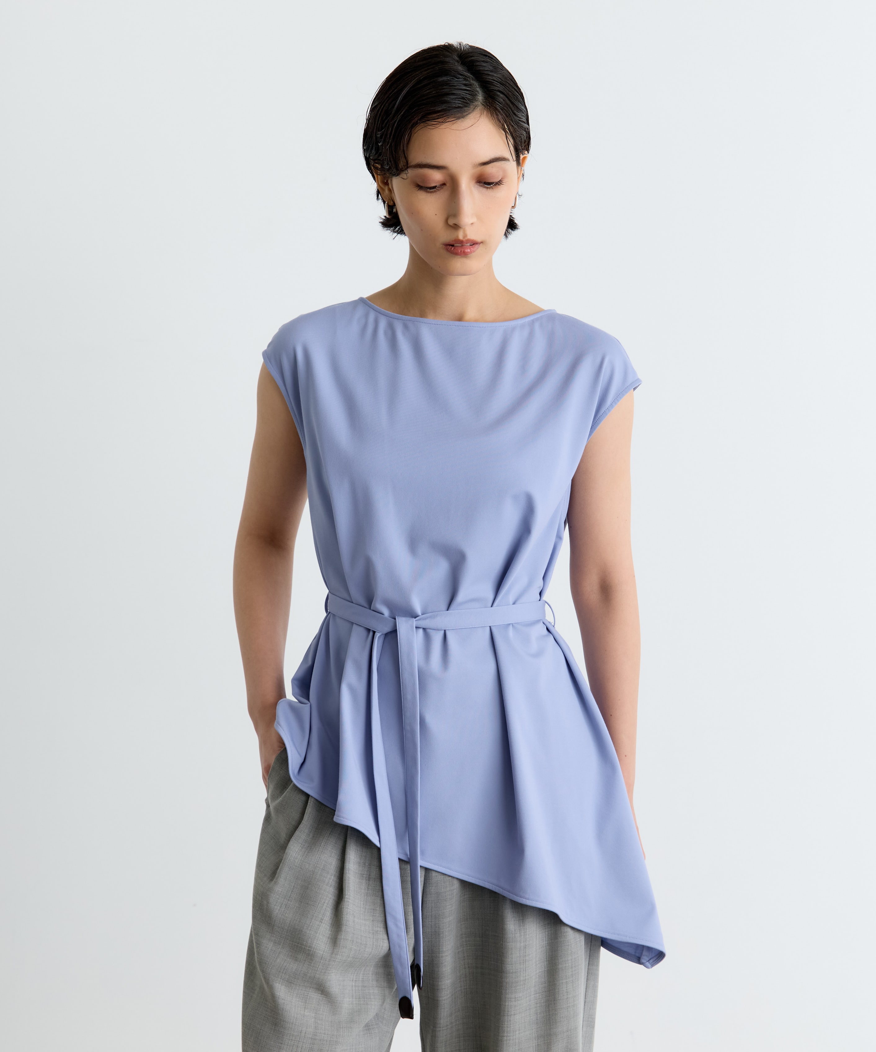 French Sleeve Asymmetry Tops THE TOKYO