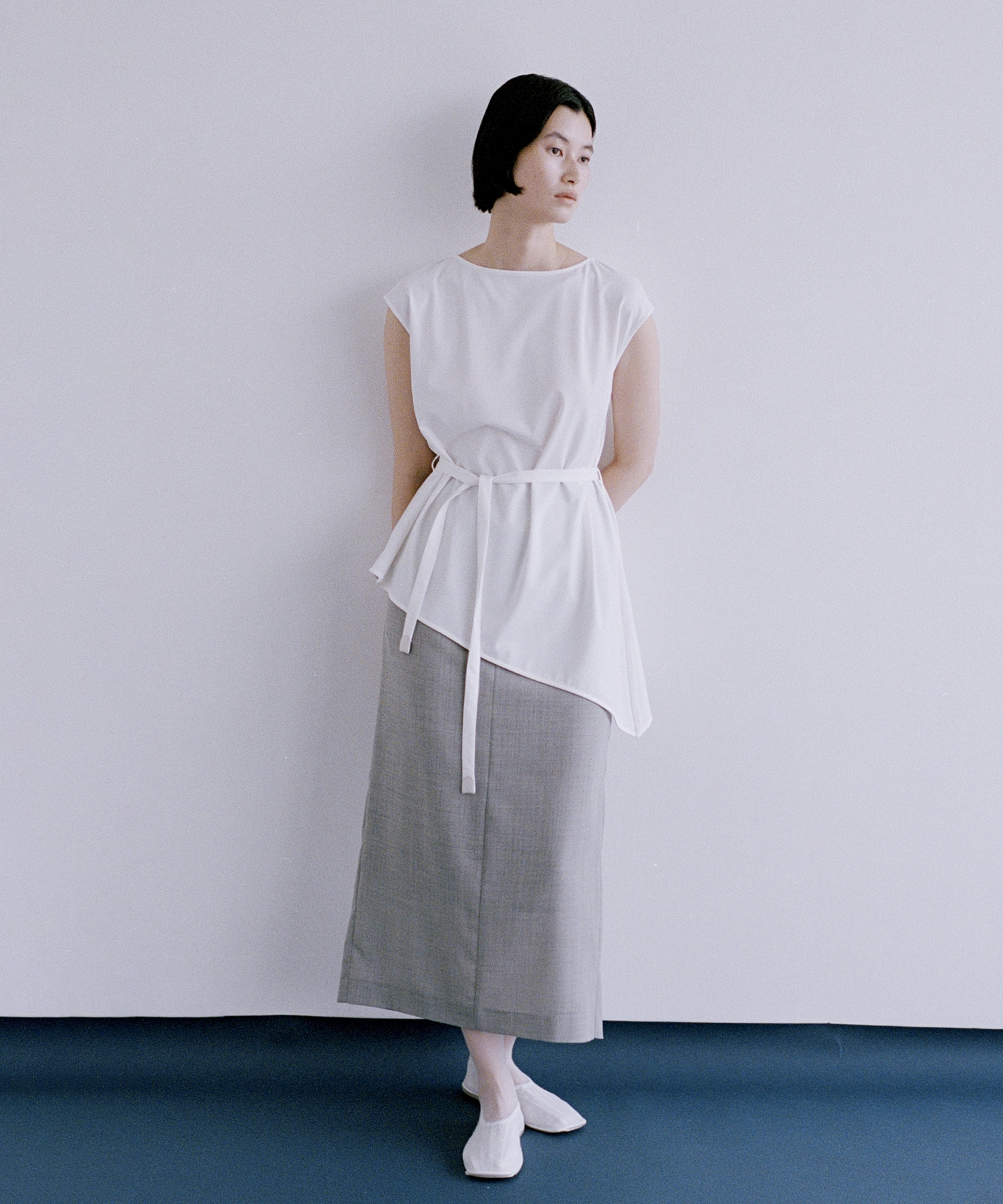 French Sleeve Asymmetry Tops THE TOKYO