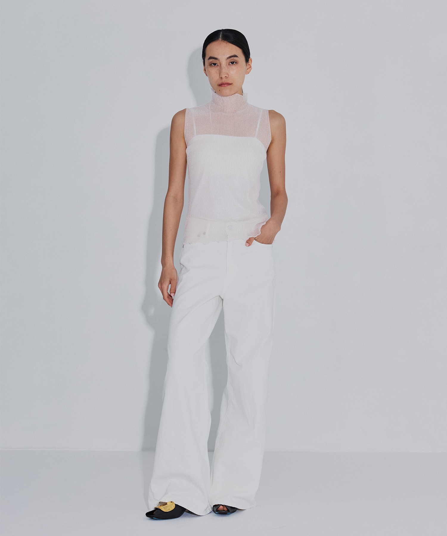 HYPHA LUCENT GLITTER SLEEVELESS TOP CFCL