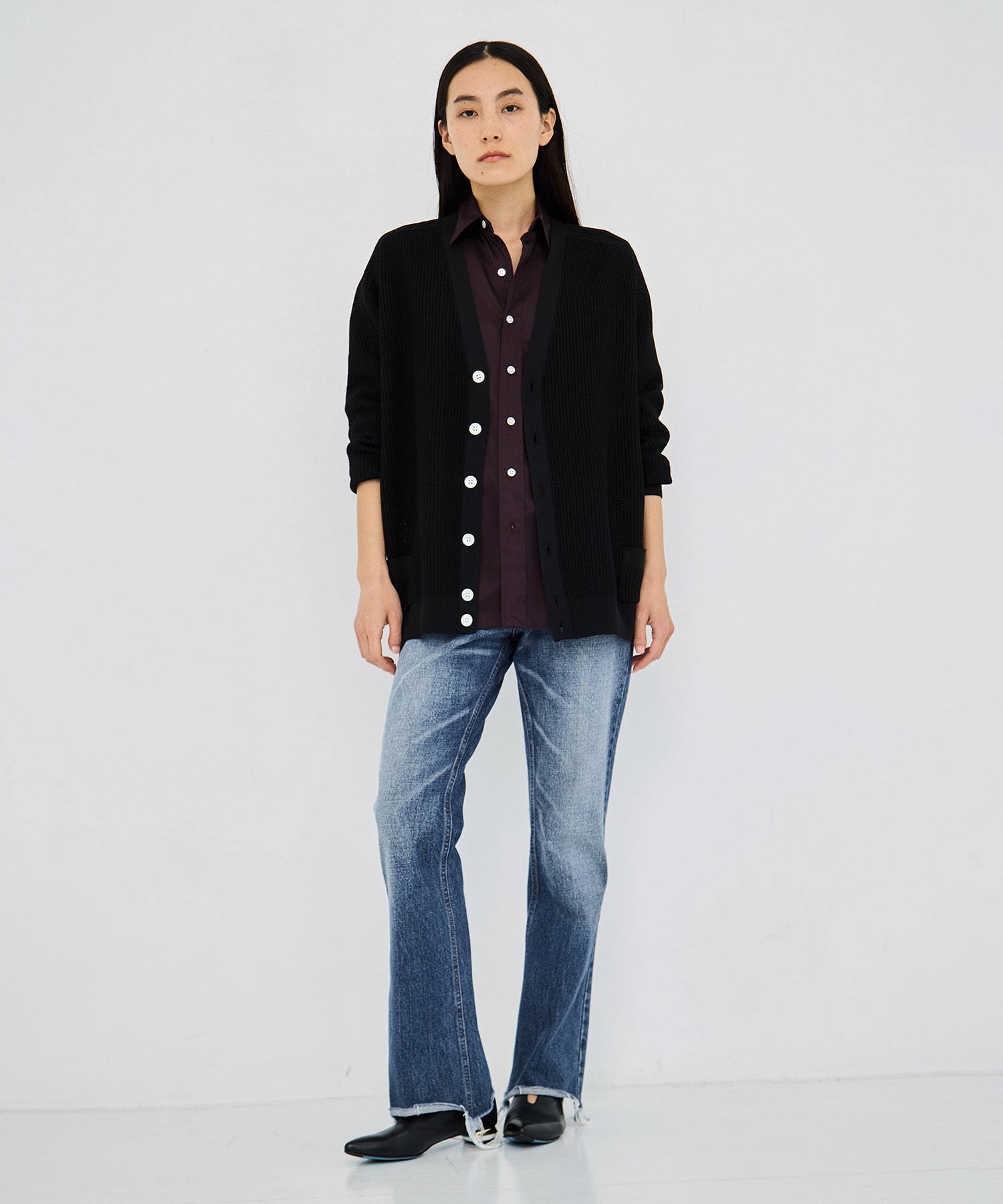 BIG KNIT V CD MESH MADISONBLUE