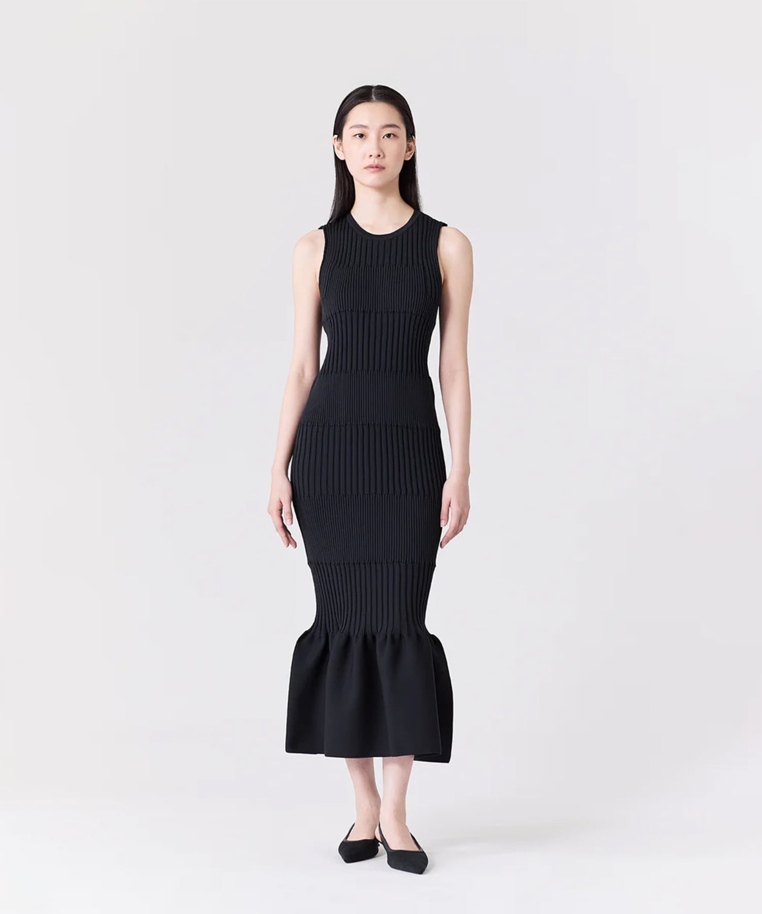 FLUTED SLEEVELESS MERMAID DRESS CFCL