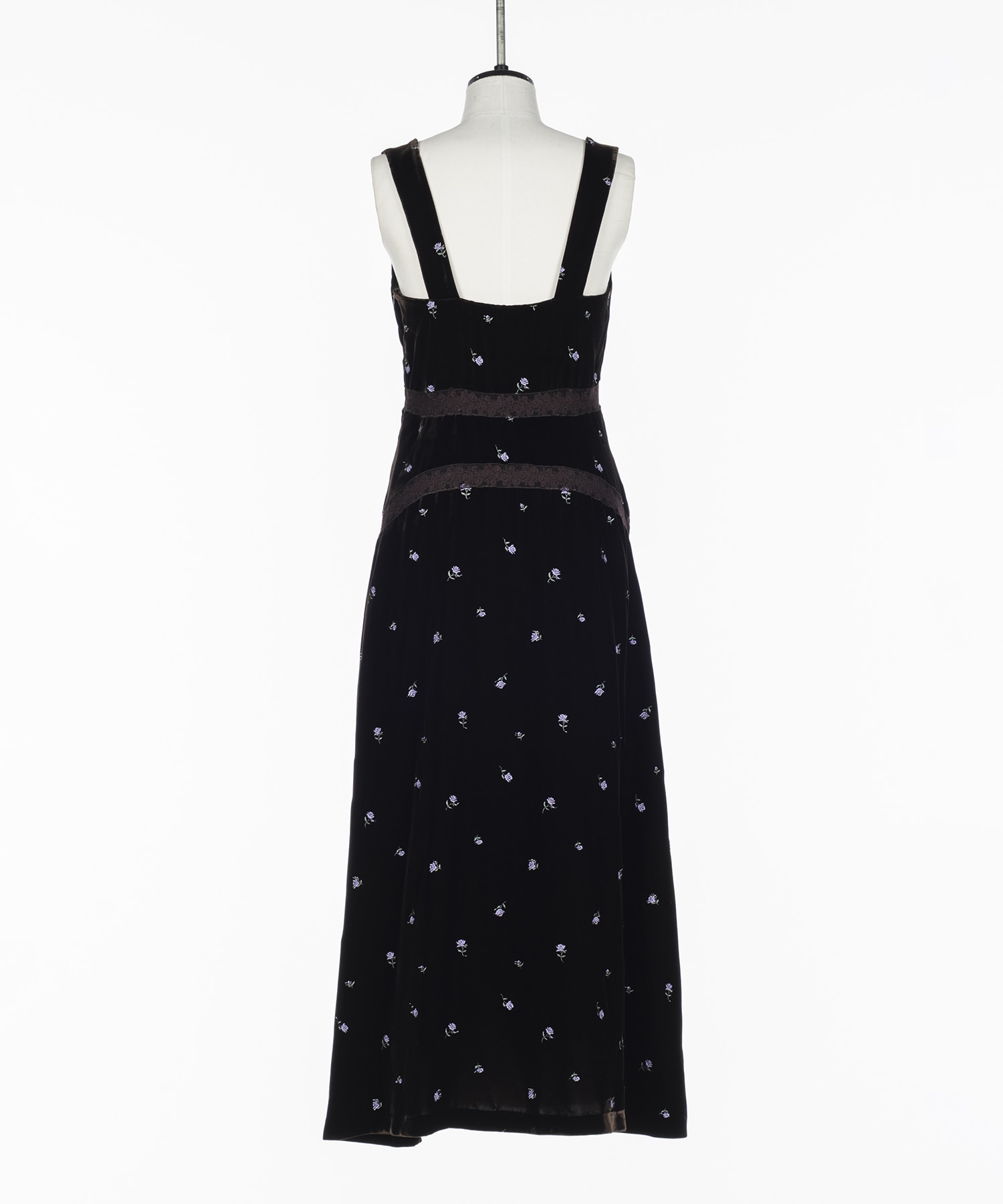 ROSE EMBROIDERED VELVET DRESS FETICO