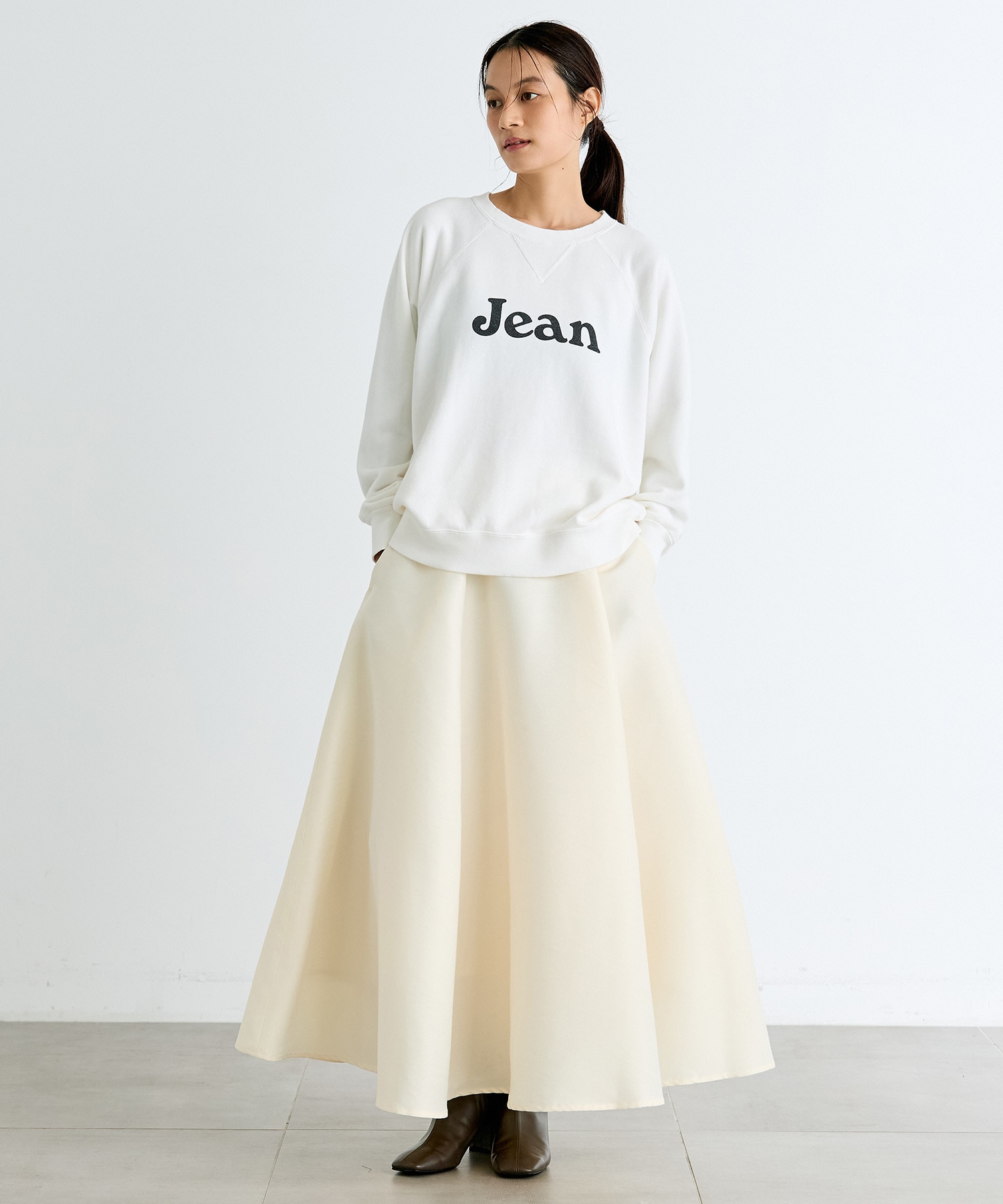 JEAN CREW NECK SWEAT MADISONBLUE