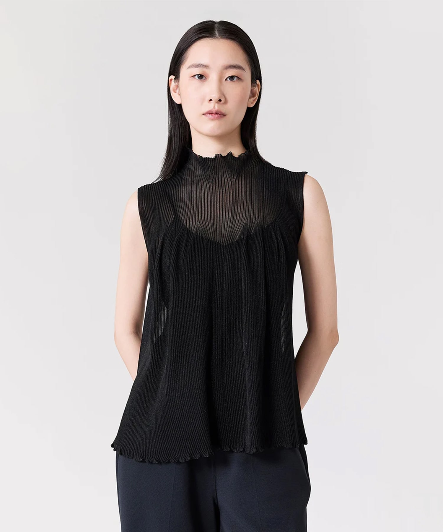 HYPHA LUCENT GLITTER SLEEVELESS BUST FLARE TOP CFCL