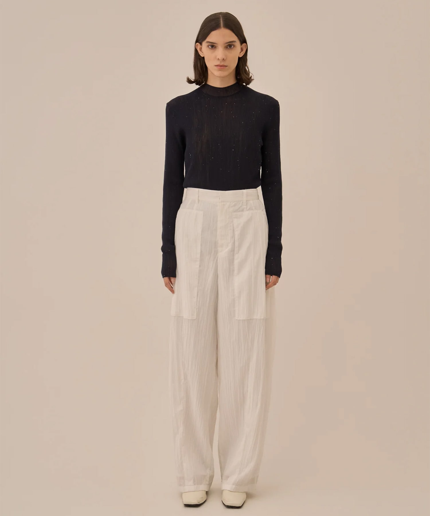 Basilia sequins knit pullover AKIRANAKA