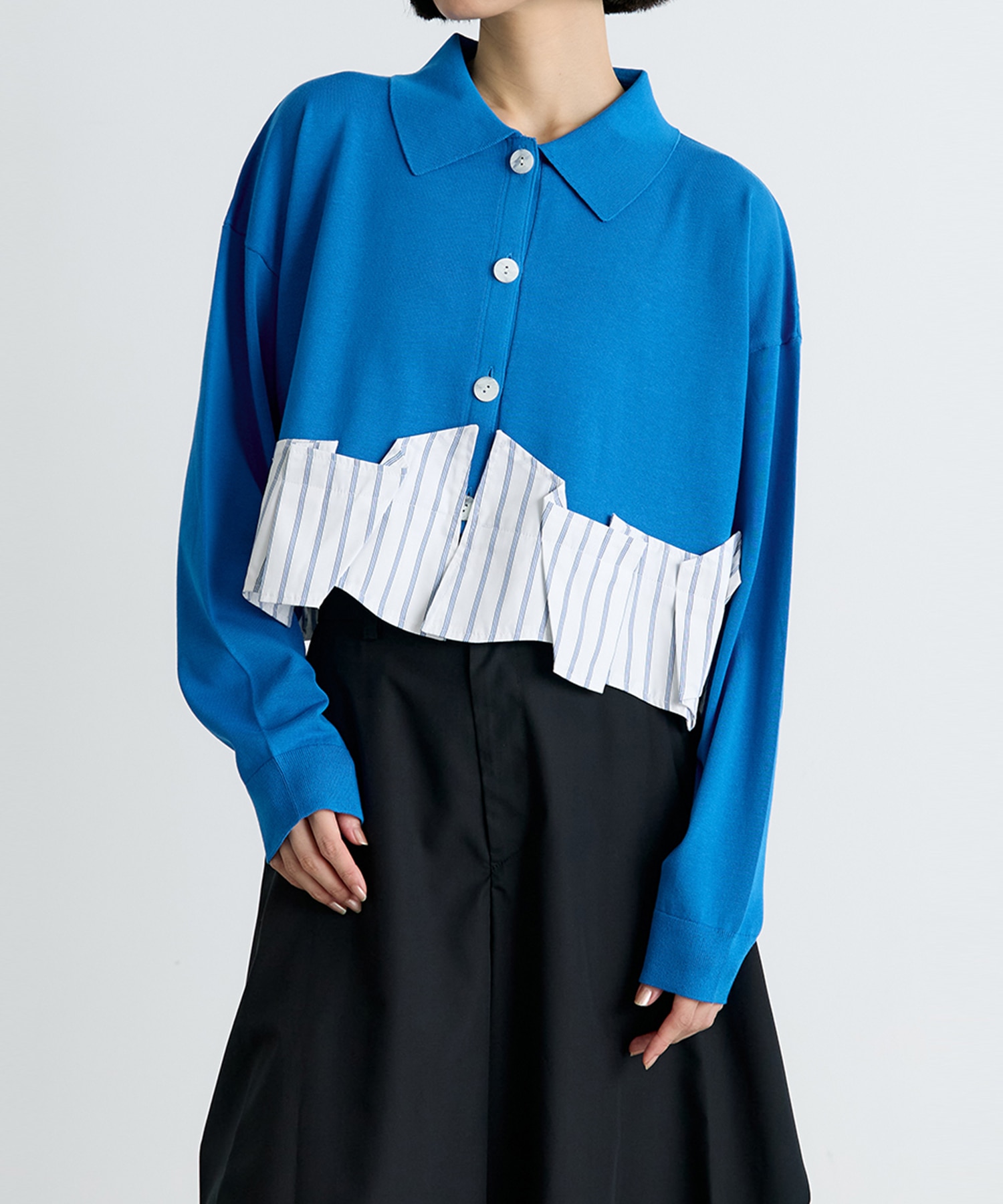 TACK DOCKING-HEM CARDIGAN ENFOLD