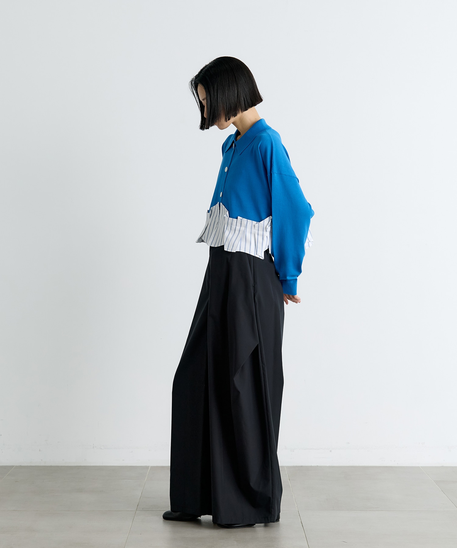 TACK DOCKING-HEM CARDIGAN ENFOLD