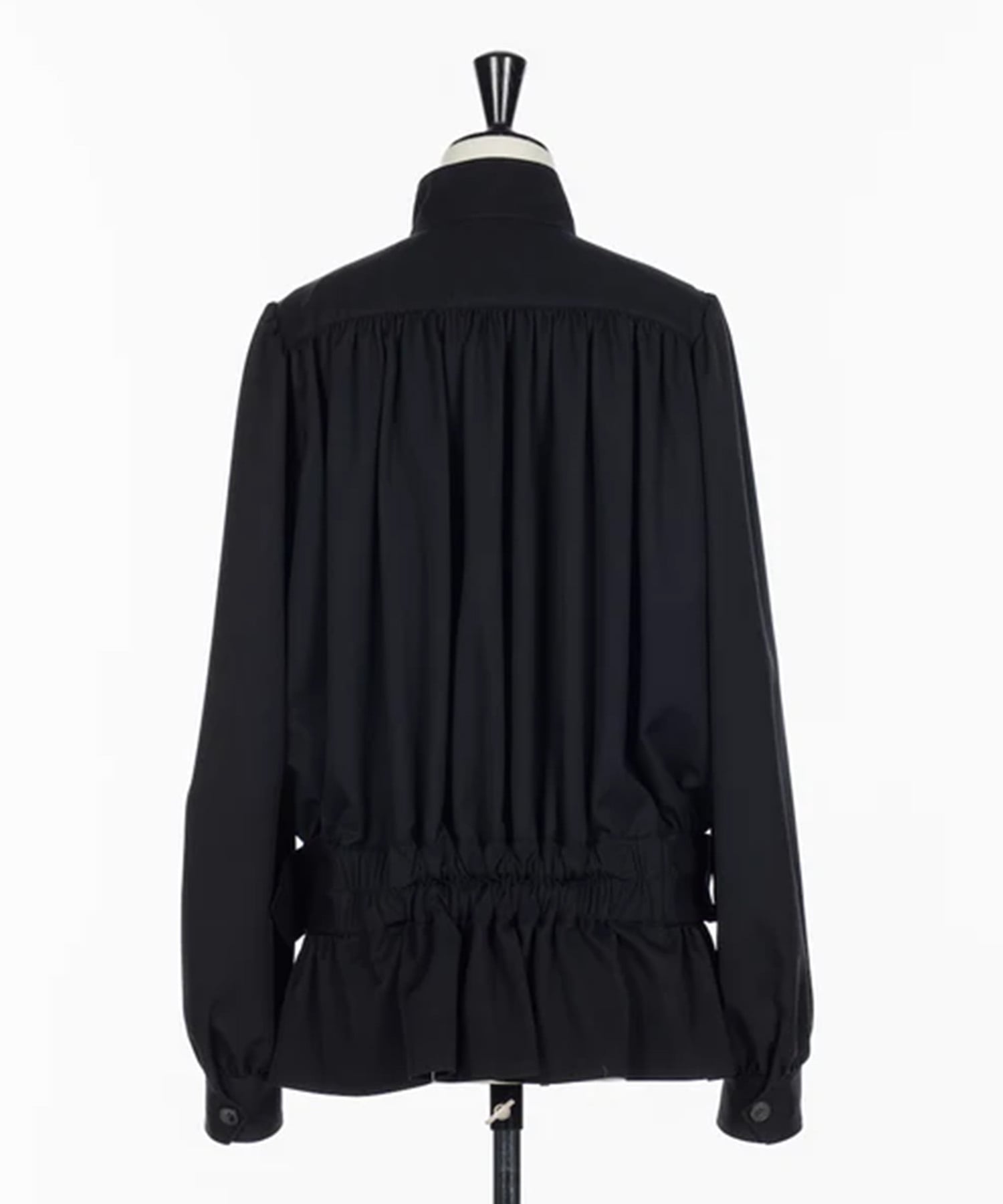 FINE WOOL SUITING GATHERED BELTED BLOUSON FETICO