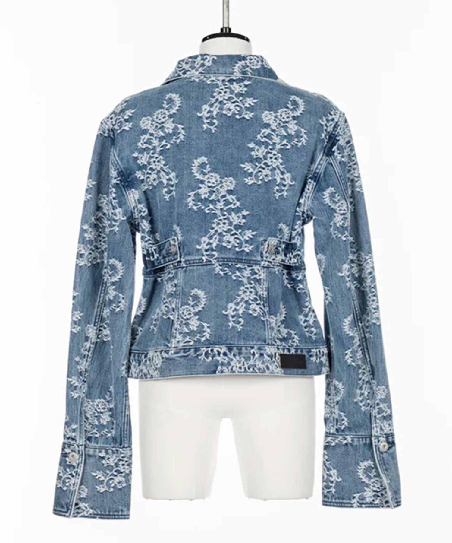 LACE-JACQUARD SKIPPER DENIM JACKET FETICO