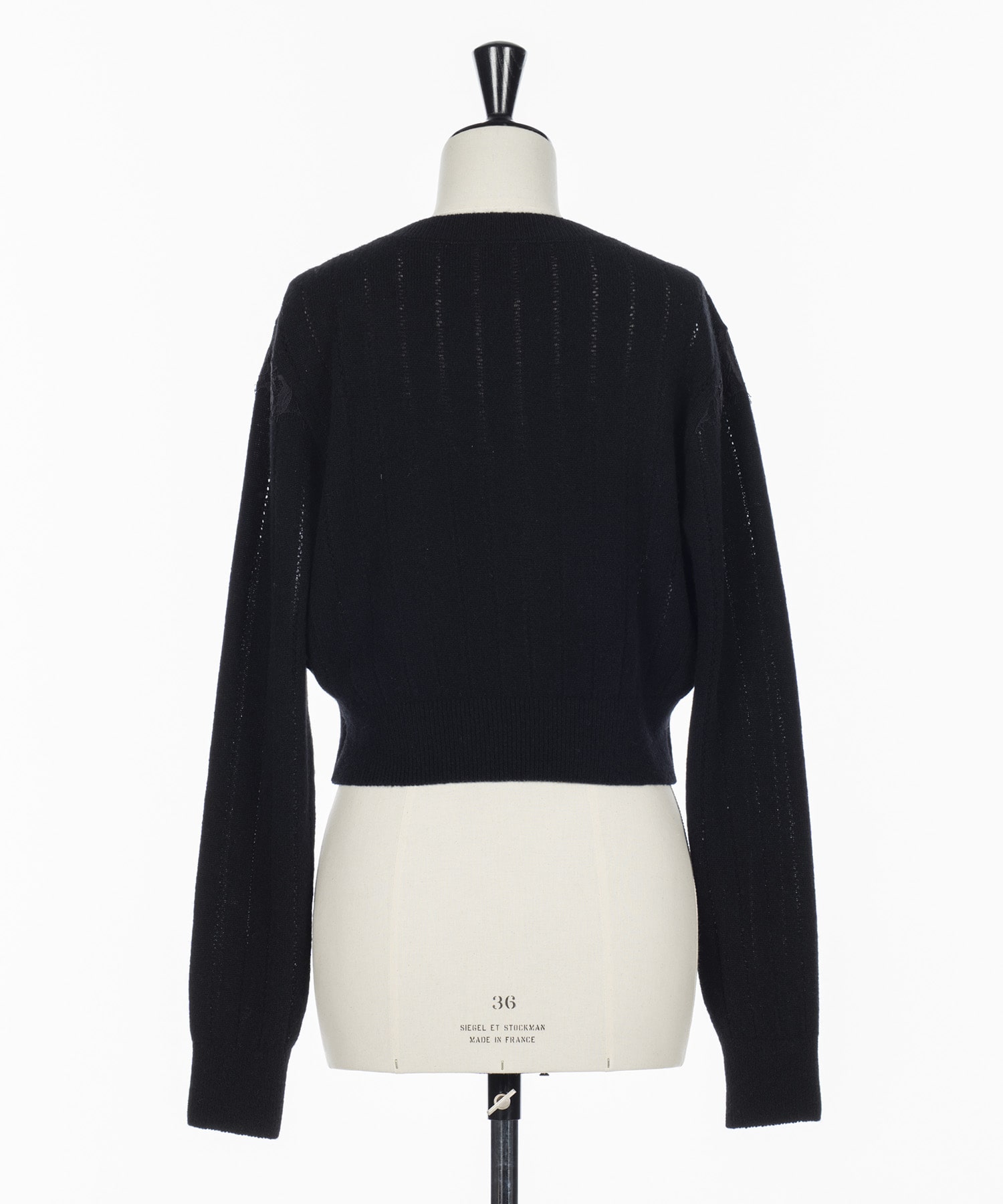 HAIRY LACE PANELED CROPPED PULLOVER FETICO