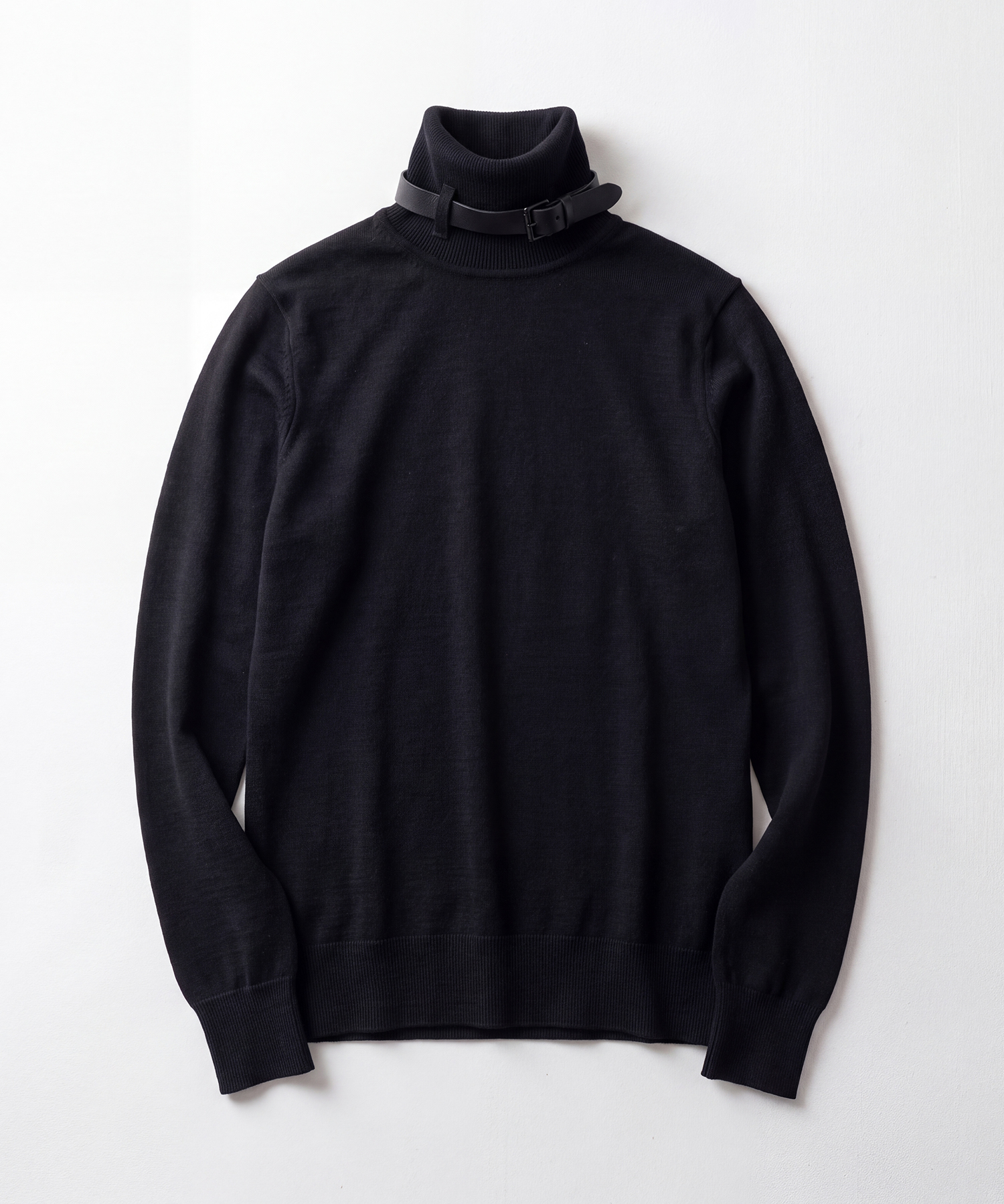 Belted High-Neck Sweater KEISUKEYOSHIDA