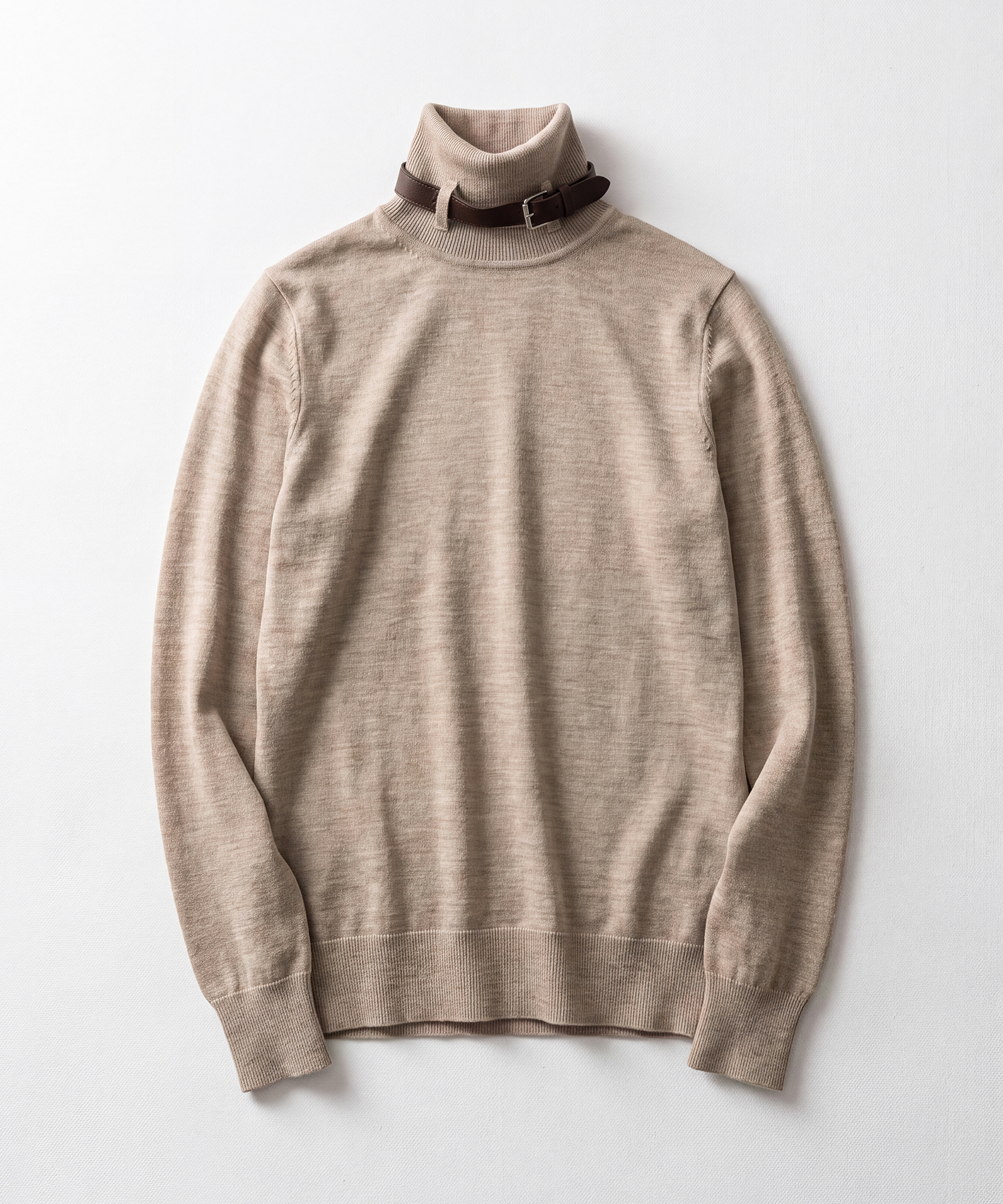 Belted High-Neck Sweater KEISUKEYOSHIDA