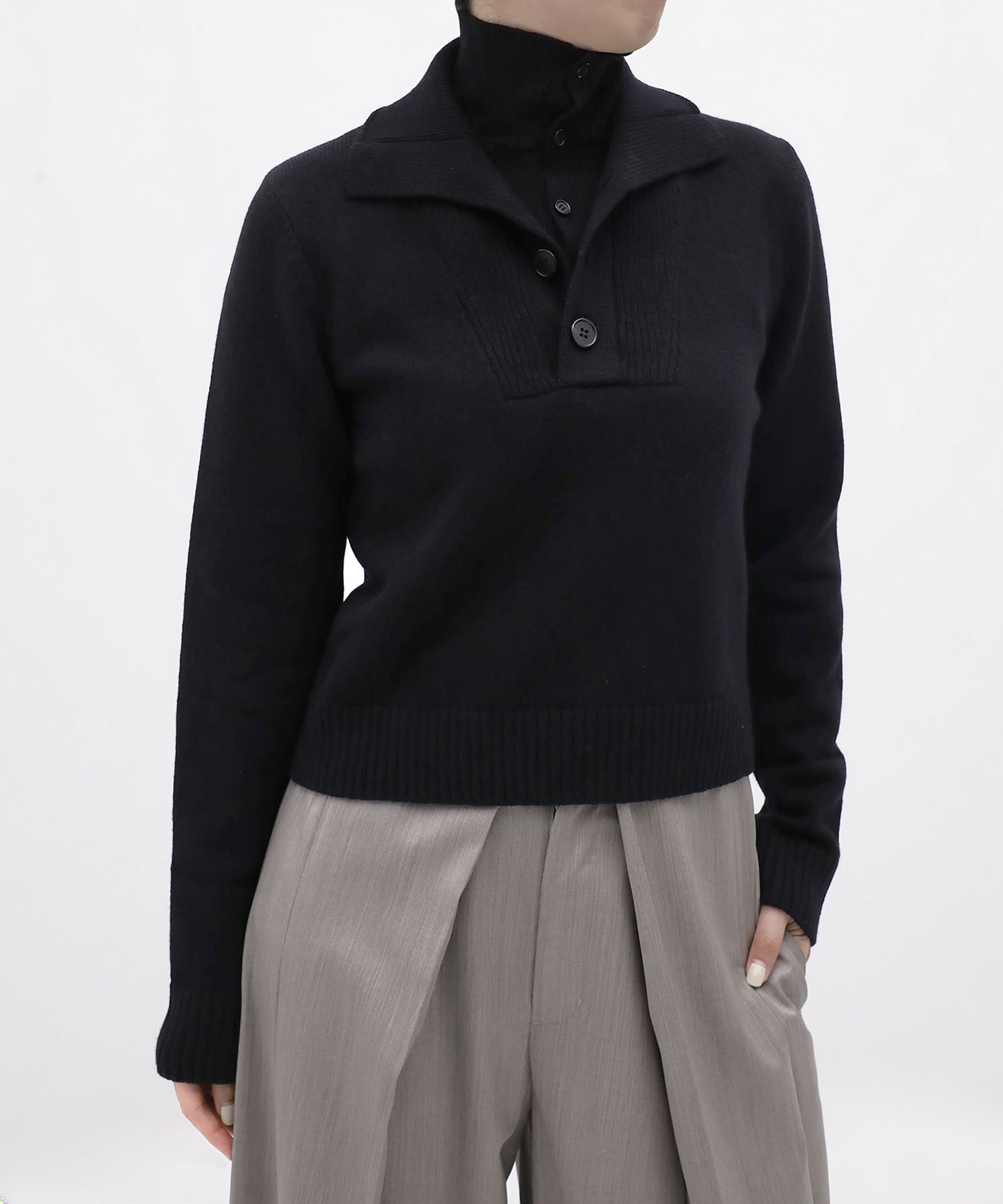 Lams Wool Knit Pullover KEISUKEYOSHIDA