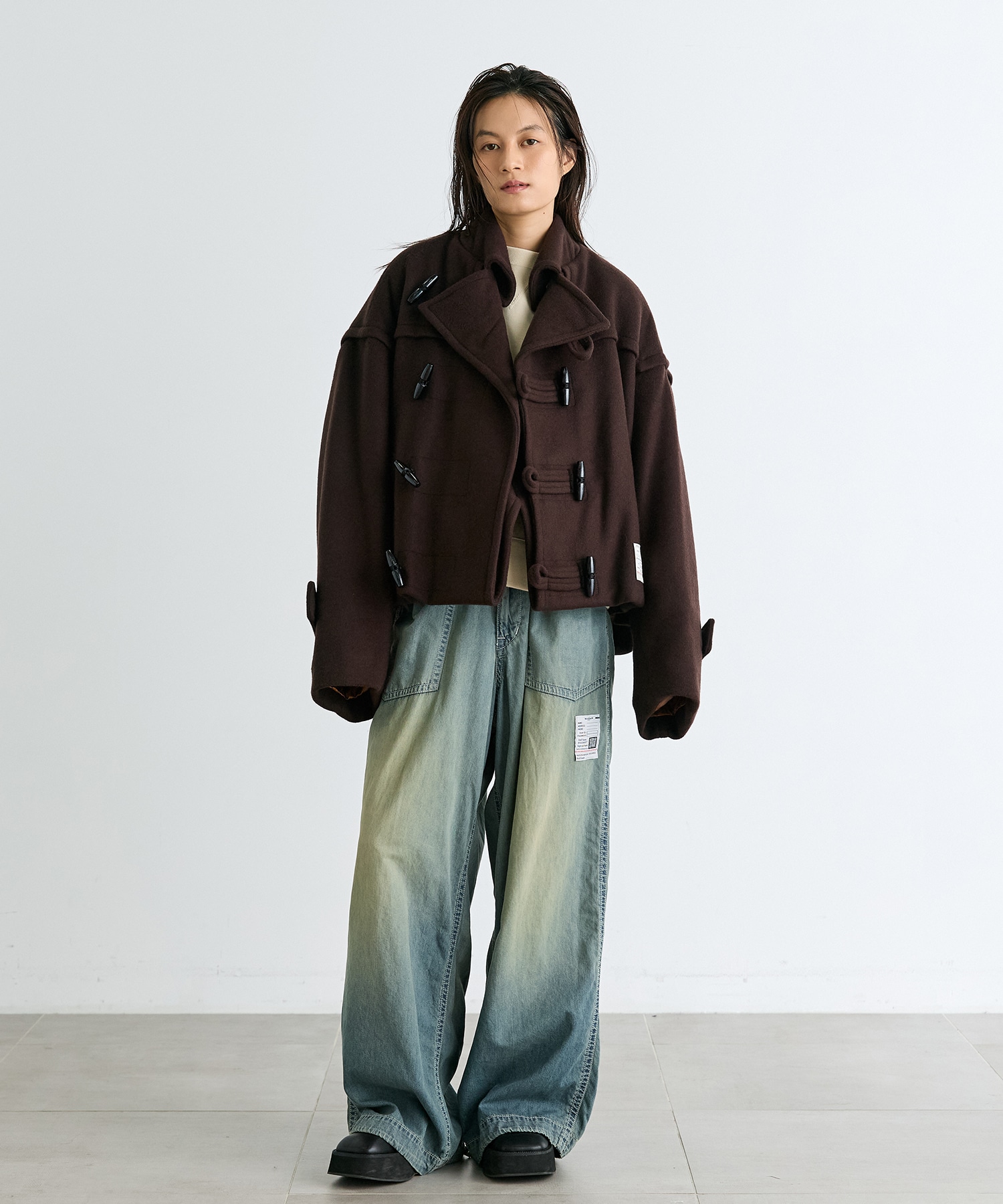 ROLL-UP HEM DUFFLE COAT Maison MIHARA YASUHIRO