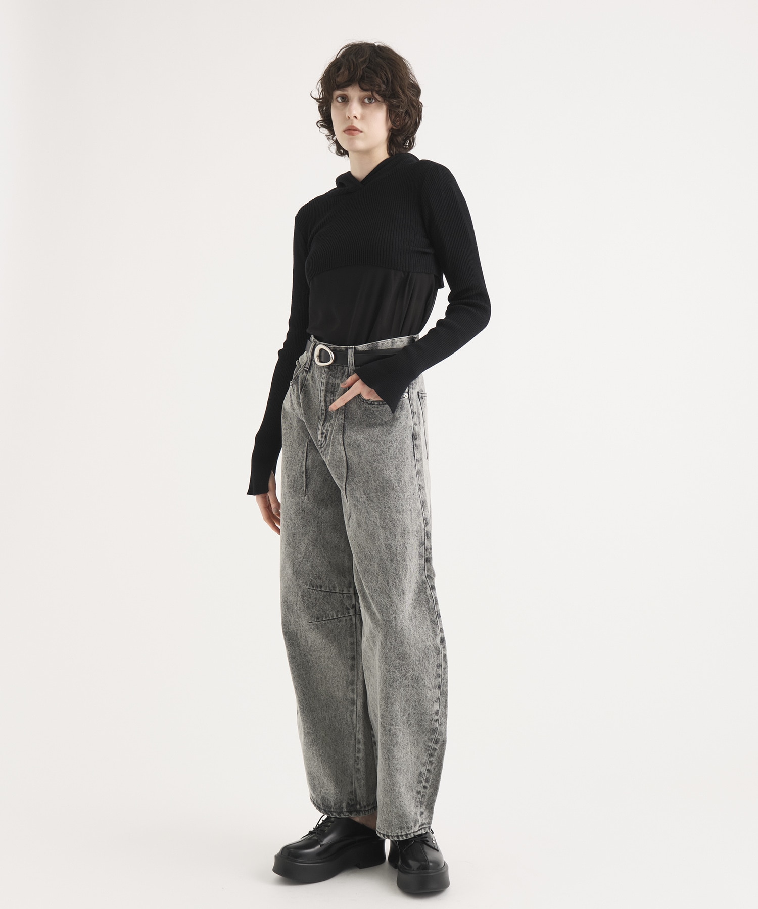 Washable Wool  Hoodie Knit Tops RITAN