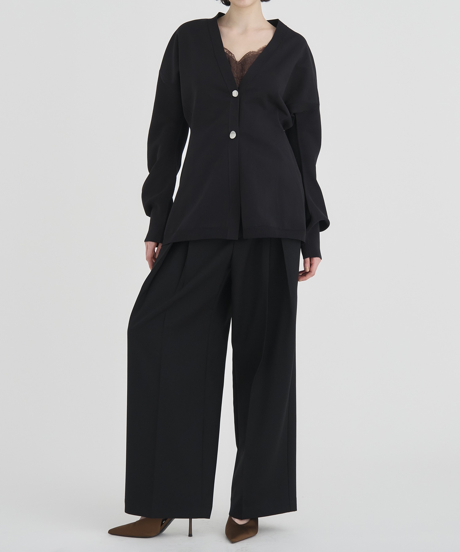 Arch Sleeve Knit Cardigan RITAN