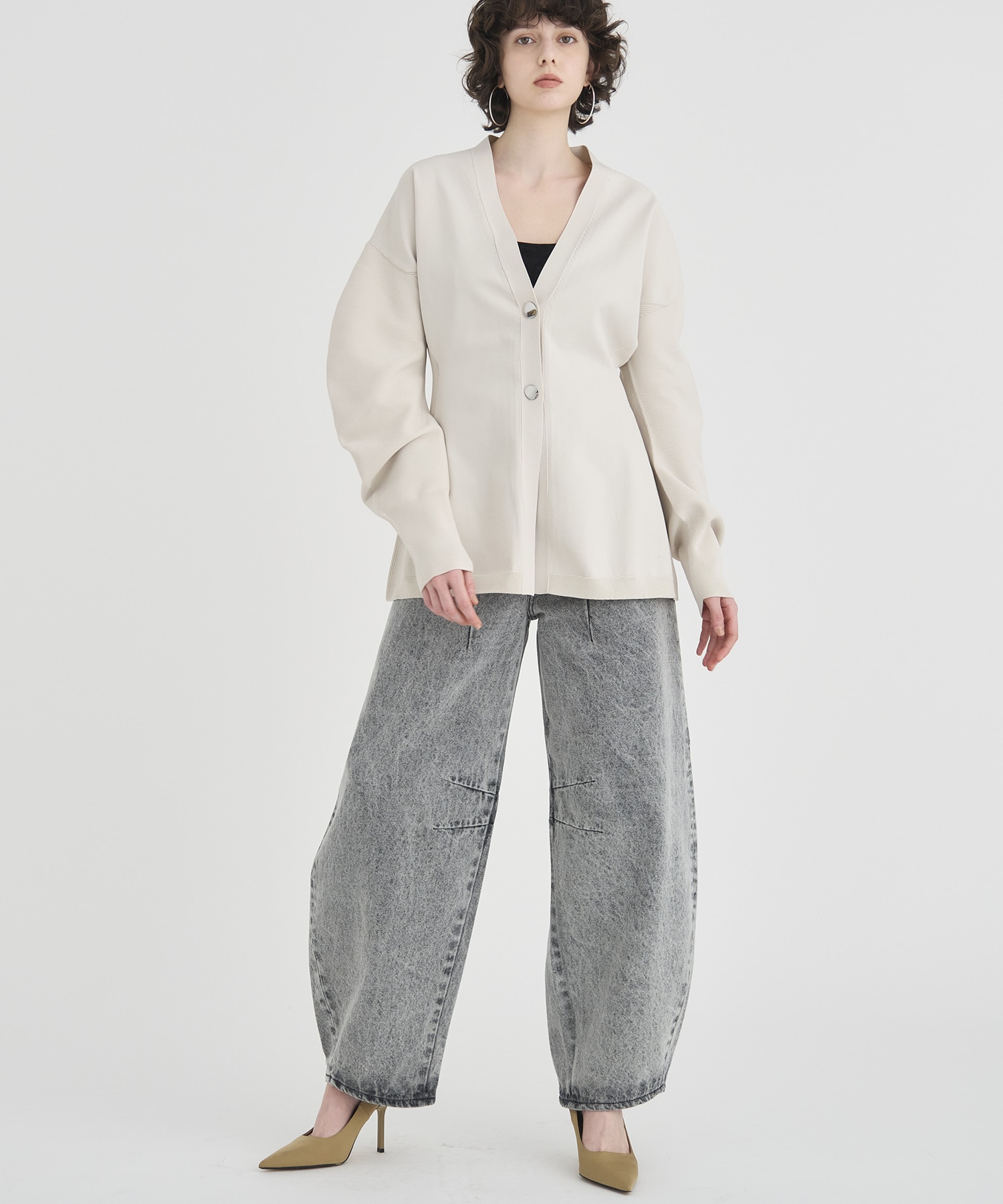 Arch Sleeve Knit Cardigan RITAN